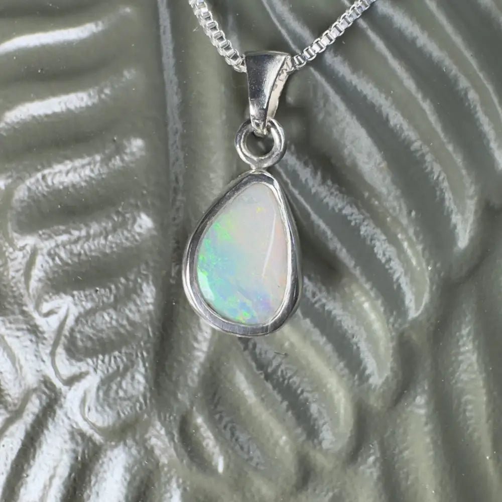 ‘Pink Sky' ~ Handcrafted 1.5ct Solid Coober Pedy Opal 925 Sterling Silver Pendant Necklace