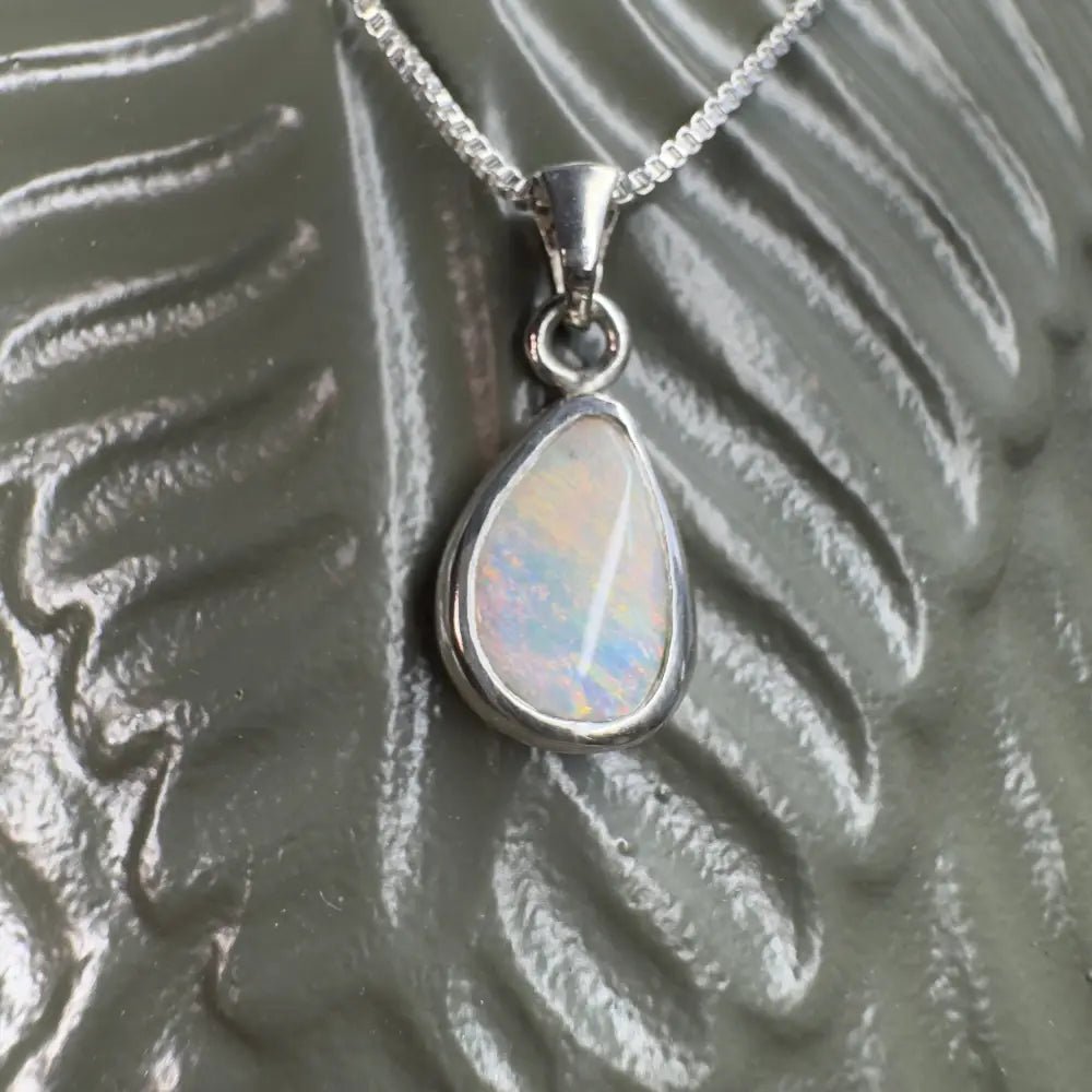 ‘Pink Sky' ~ Handcrafted 1.5ct Solid Coober Pedy Opal 925 Sterling Silver Pendant Necklace