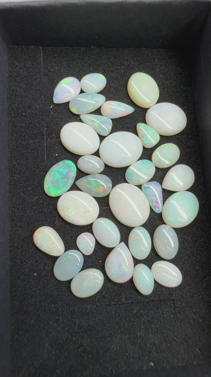 30 x Coober Pedy Opals 18carat total weight Solid Hand-Cut