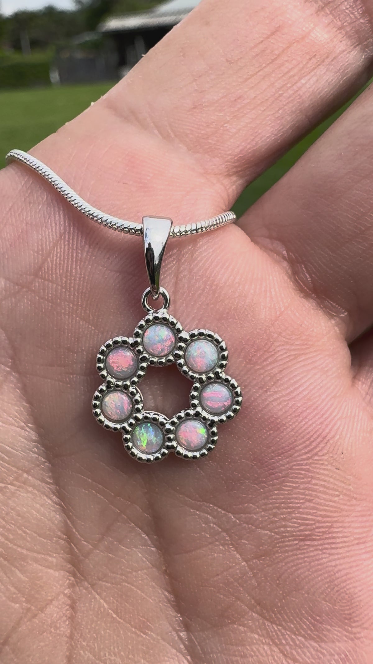1.1ct Lightning Ridge Opal Pendant Necklace ~ 'Toowoomba Bloom' | 925 Sterling Silver | Solid Australian Opal