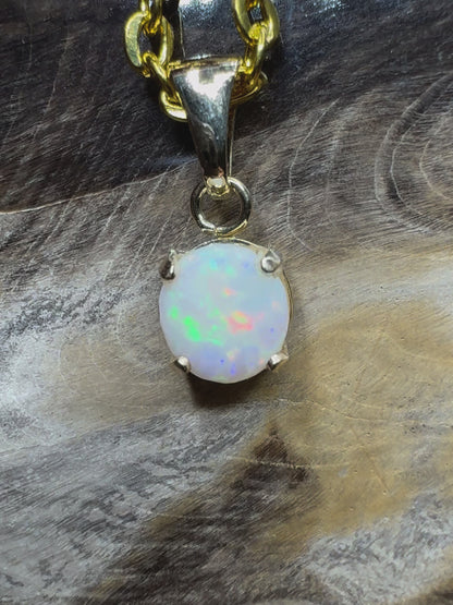 'Outback Dreams' ~ Handcrafted 9ct Solid Gold 0.8ct Coober Pedy Opal Pendant