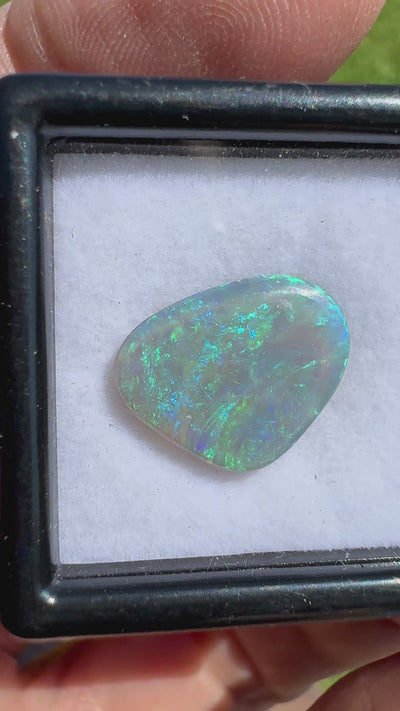 3.1ct Lightning Ridge Semi Black Opal | Solid Australian Opal | Hand-Cut
