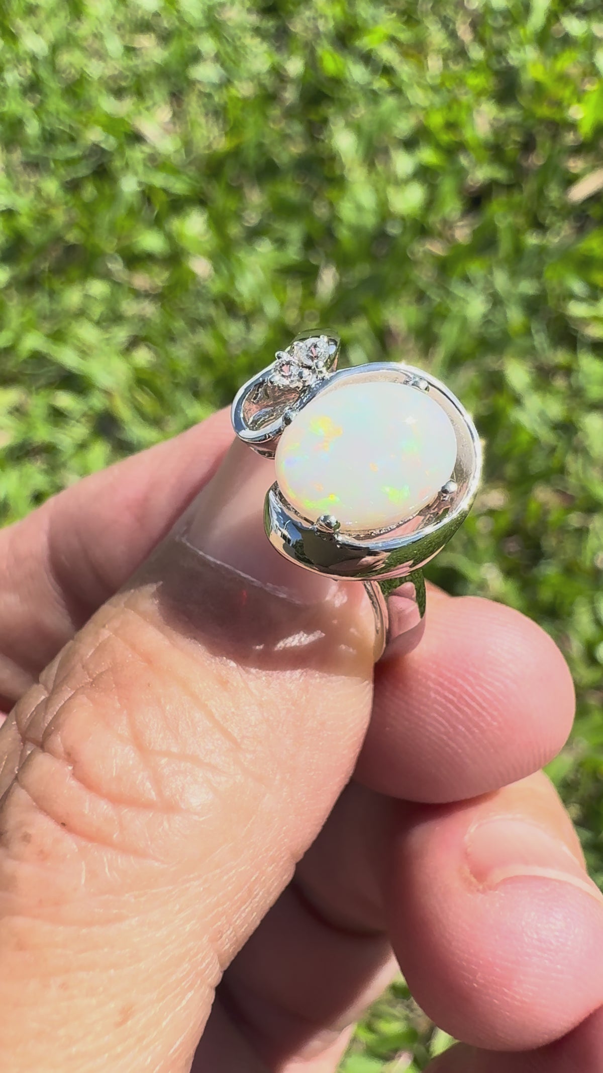 2.4ct Coober Pedy Opal Ring ~ 'Uluru Dusk' | 925 Sterling Silver | Solid Australian Opal