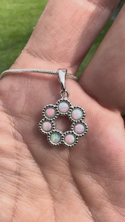 1.1ct Lightning Ridge Opal Pendant Necklace ~ 'Toowoomba Bloom' | 925 Sterling Silver | Solid Australian Opal