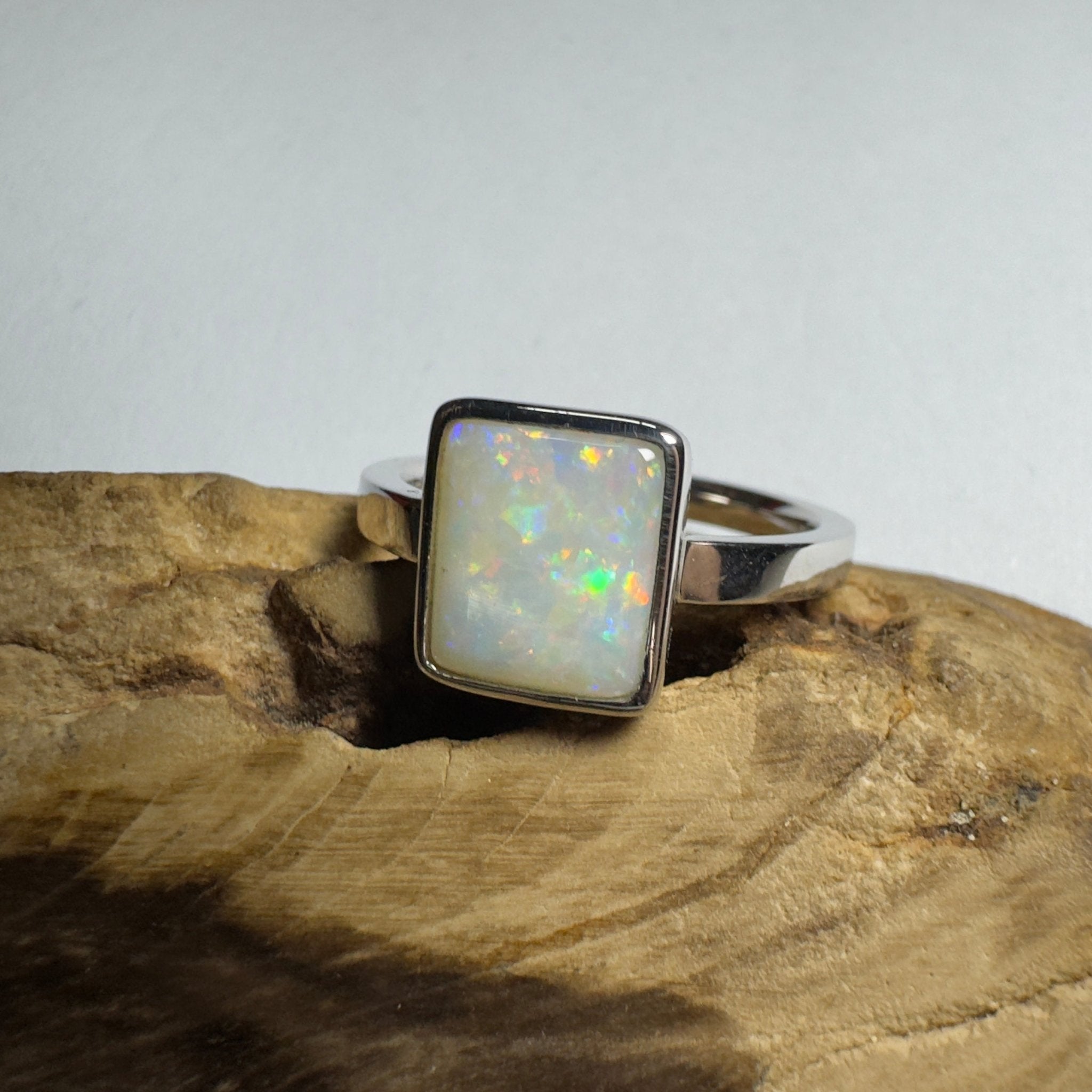 Purnululu Prism - 1.7ct Solid Coober Pedy Opal 925 Silver Ring