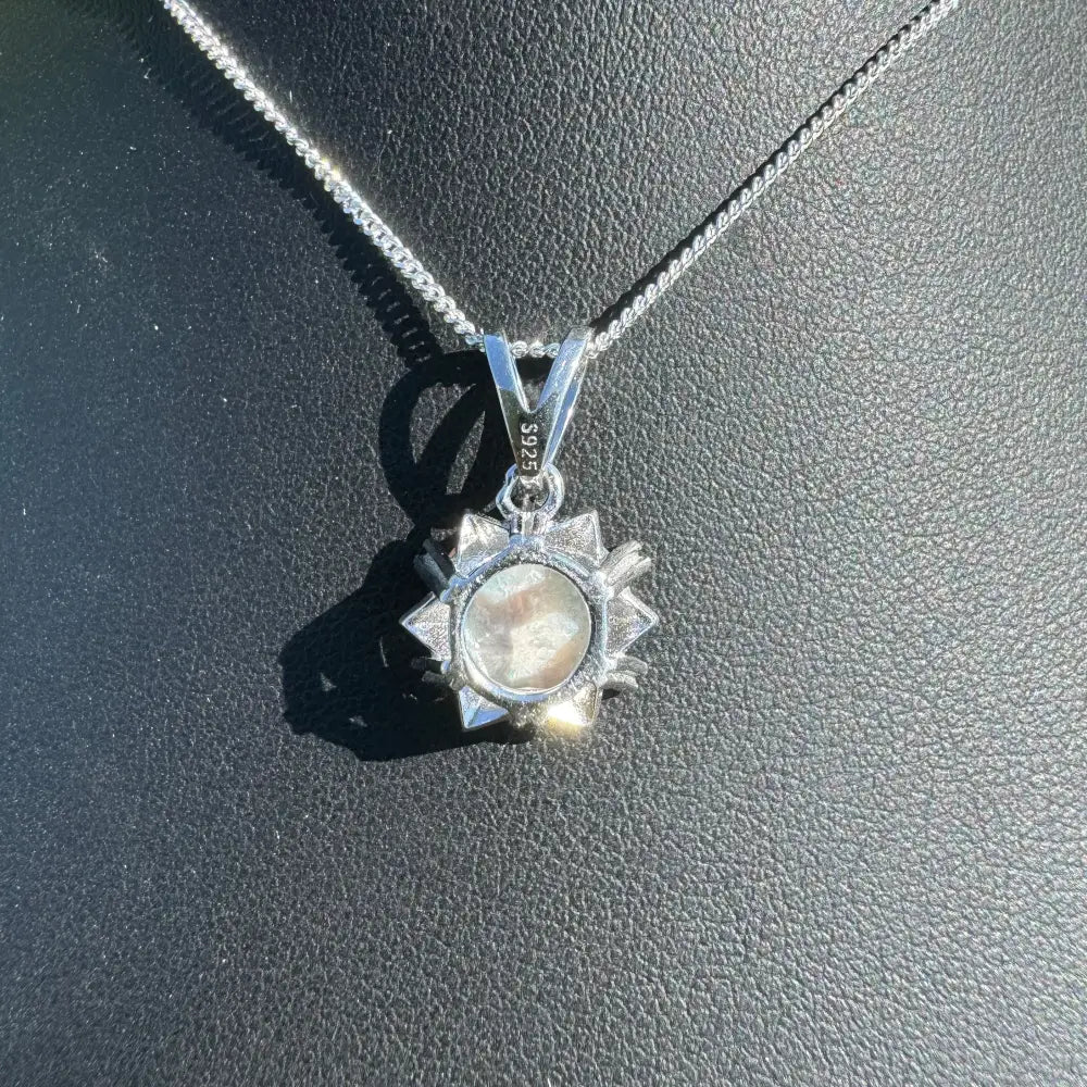 'Rainfall Glow' ~ Handcrafted 2.5ct Solid Lightning Ridge Opal 925 Sterling Silver Pendant Necklace