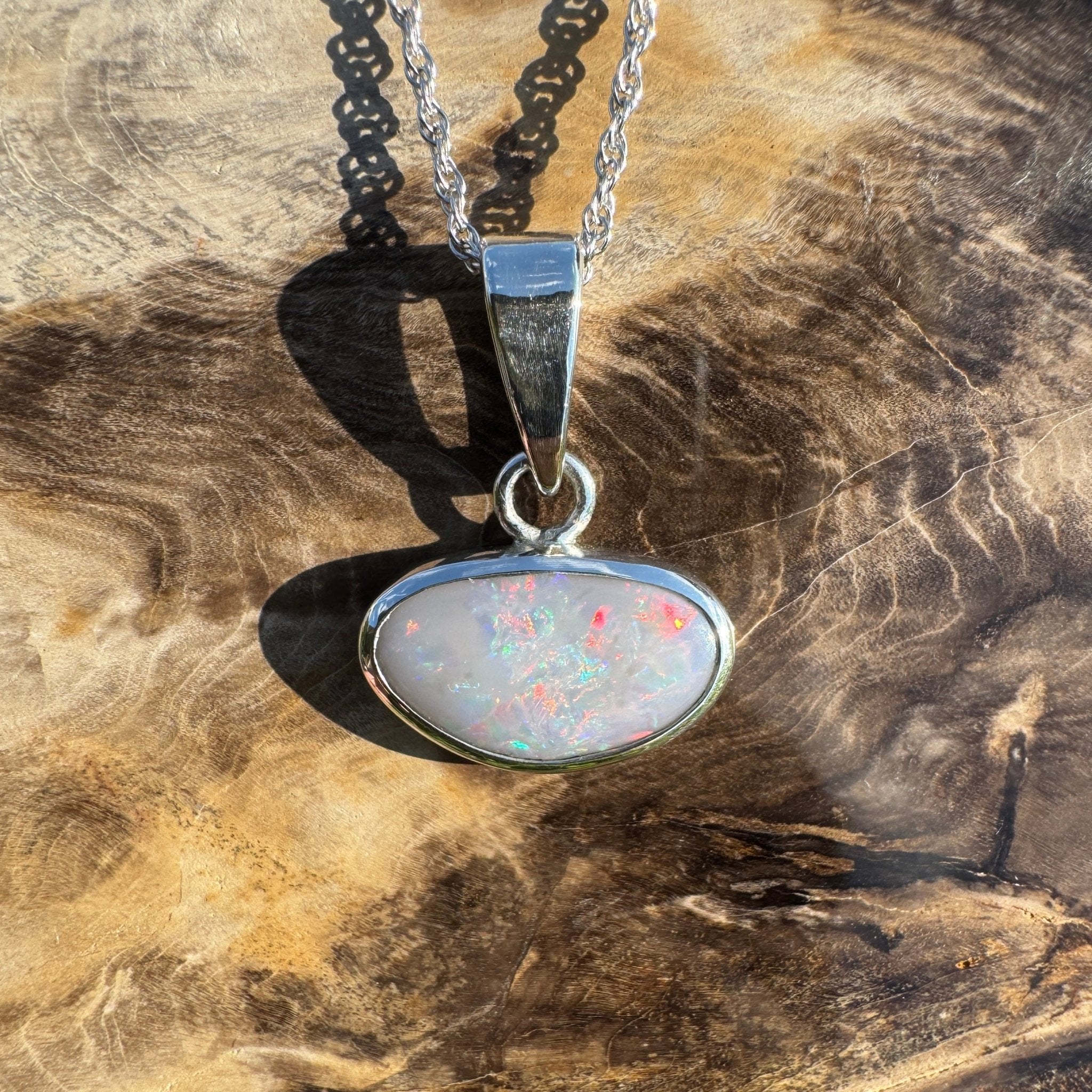 Reef Radiance ~ 3.8ct Lightning Ridge Opal 925 Silver Pendant