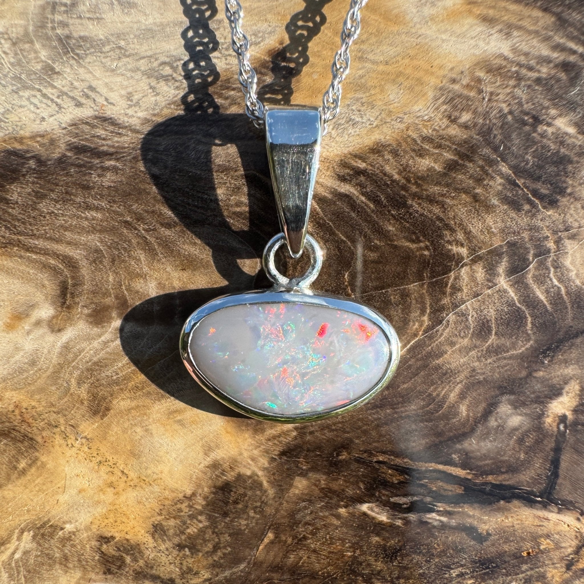 Reef Radiance ~ 3.8ct Lightning Ridge Opal 925 Silver Pendant