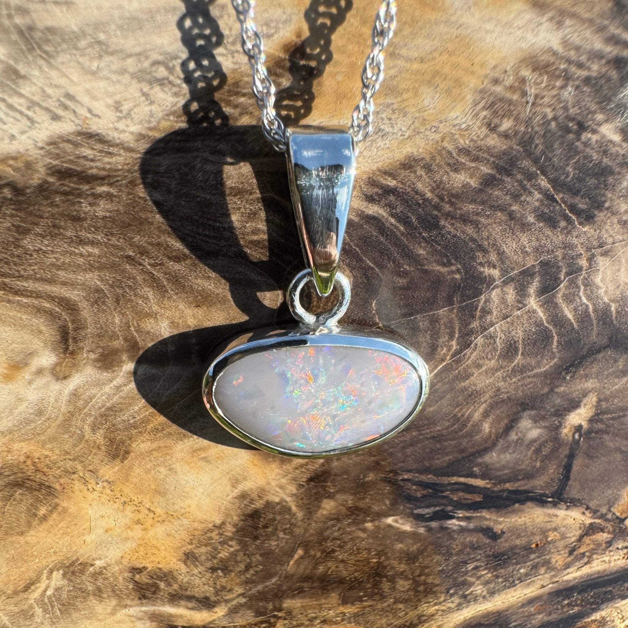 Reef Radiance ~ 3.8ct Lightning Ridge Opal 925 Silver Pendant