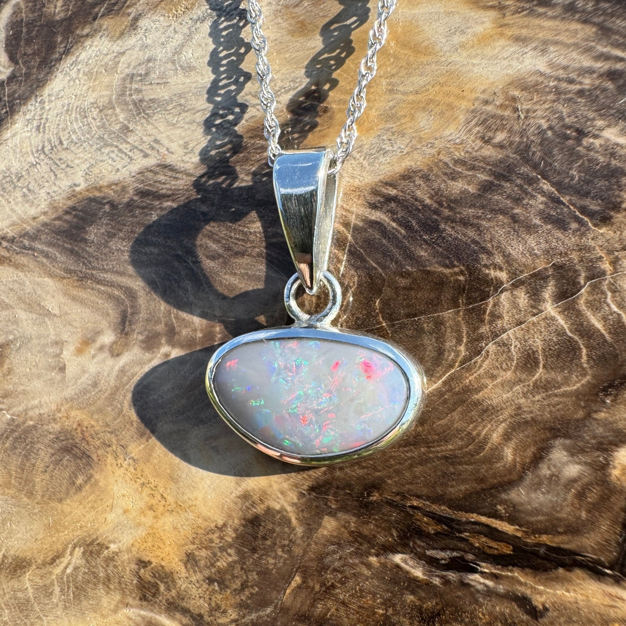 Reef Radiance ~ 3.8ct Lightning Ridge Opal 925 Silver Pendant
