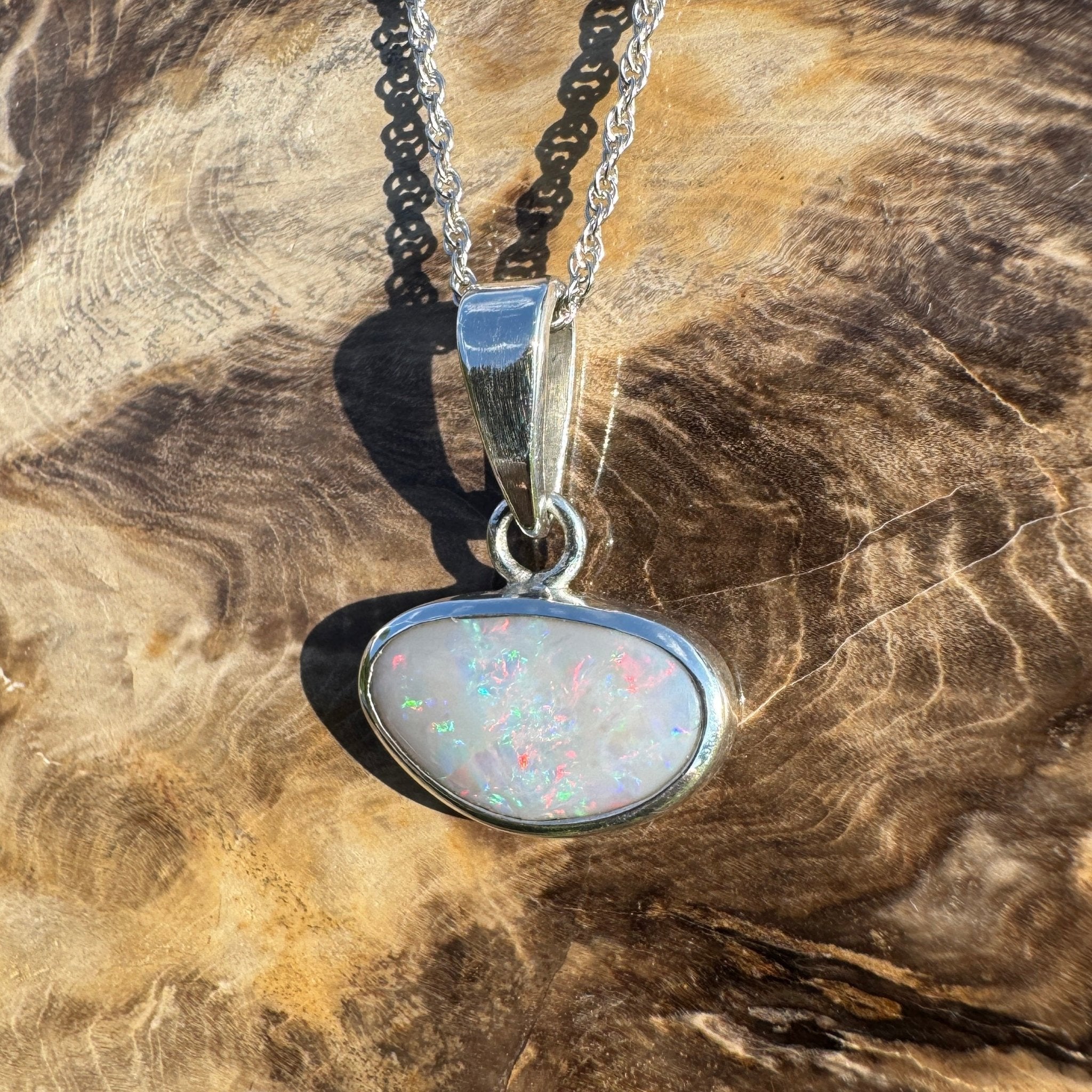 Reef Radiance ~ 3.8ct Lightning Ridge Opal 925 Silver Pendant
