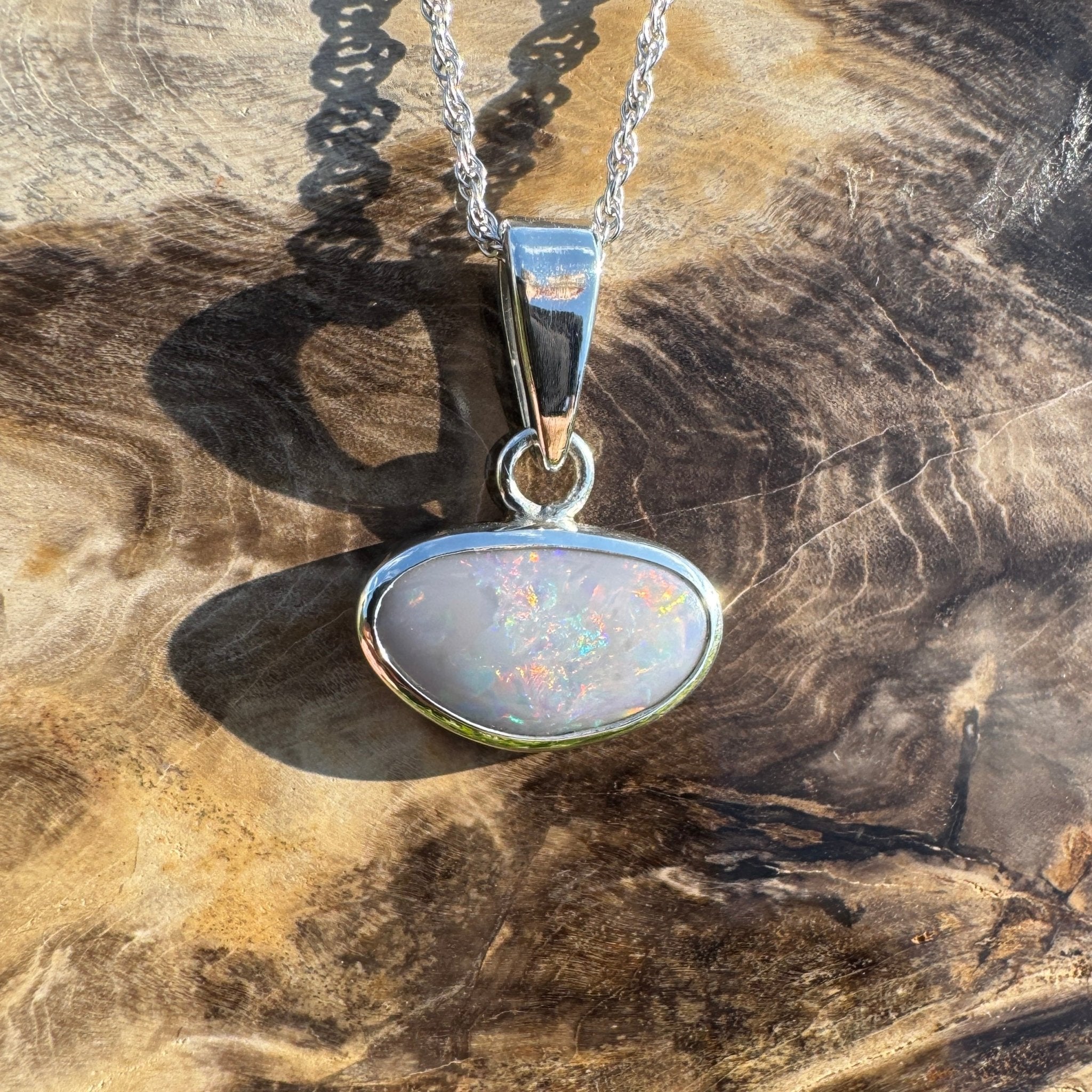 Reef Radiance ~ 3.8ct Lightning Ridge Opal 925 Silver Pendant