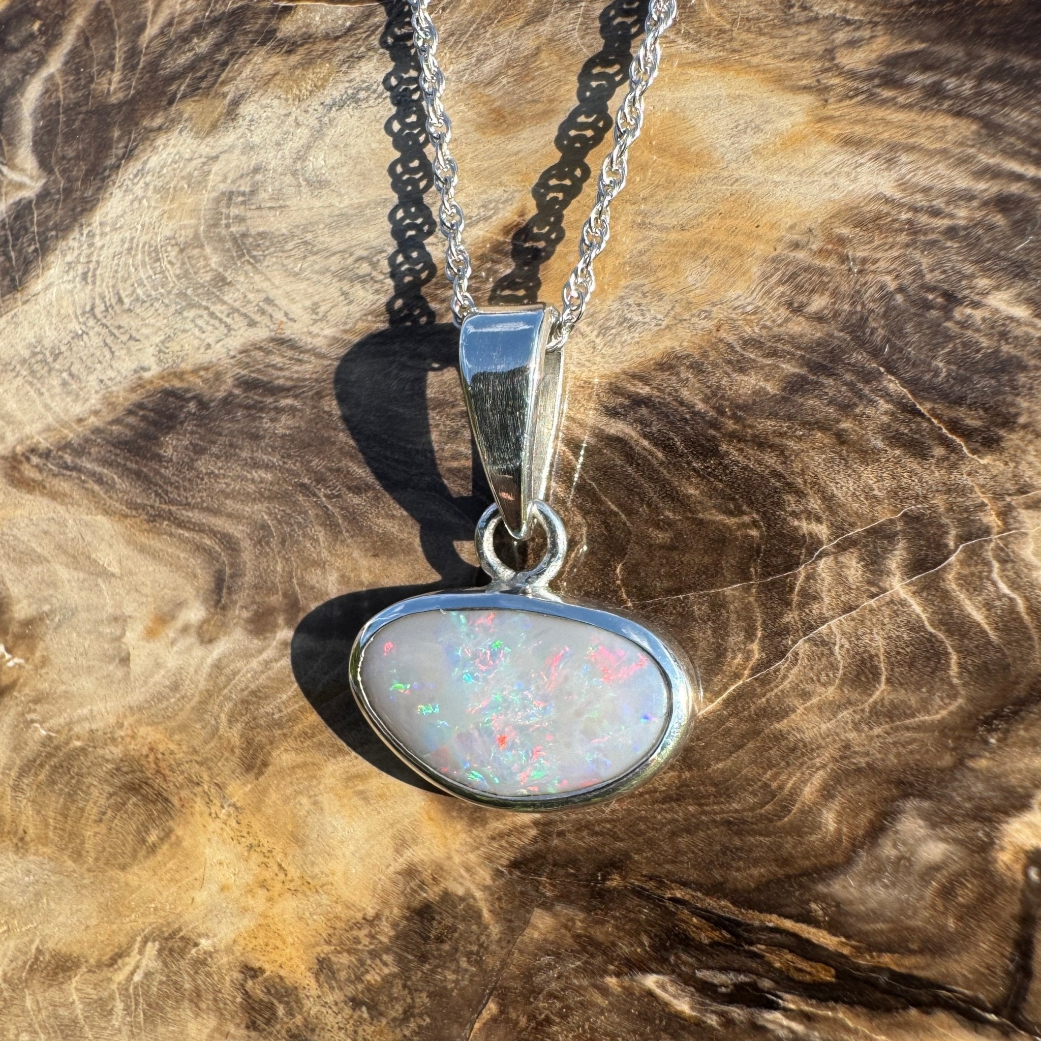 Reef Radiance ~ 3.8ct Lightning Ridge Opal 925 Silver Pendant