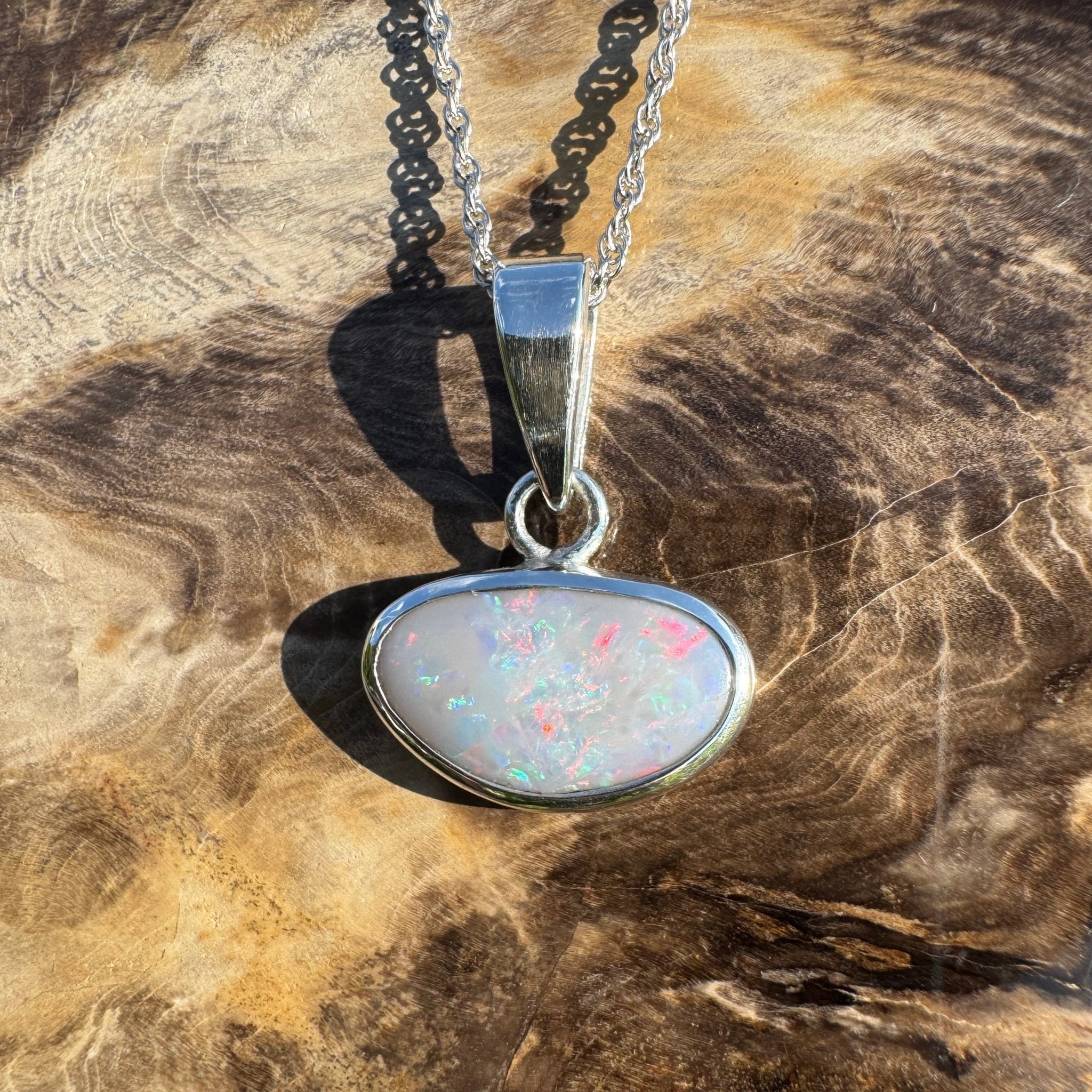 Reef Radiance ~ 3.8ct Lightning Ridge Opal 925 Silver Pendant