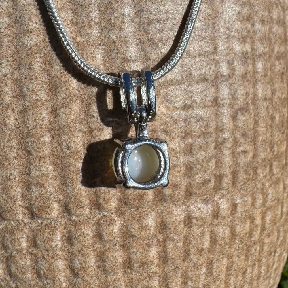 ‘Reflections' ~ Handcrafted 0.9ct Solid Coober Pedy Opal 925 Sterling Silver Pendant Necklace