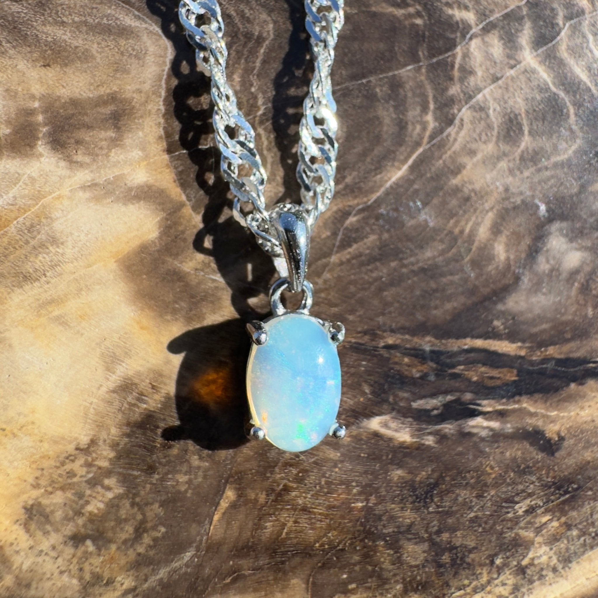 Sapphire Coast Dream – 0.5ct Lightning Ridge Opal Pendant
