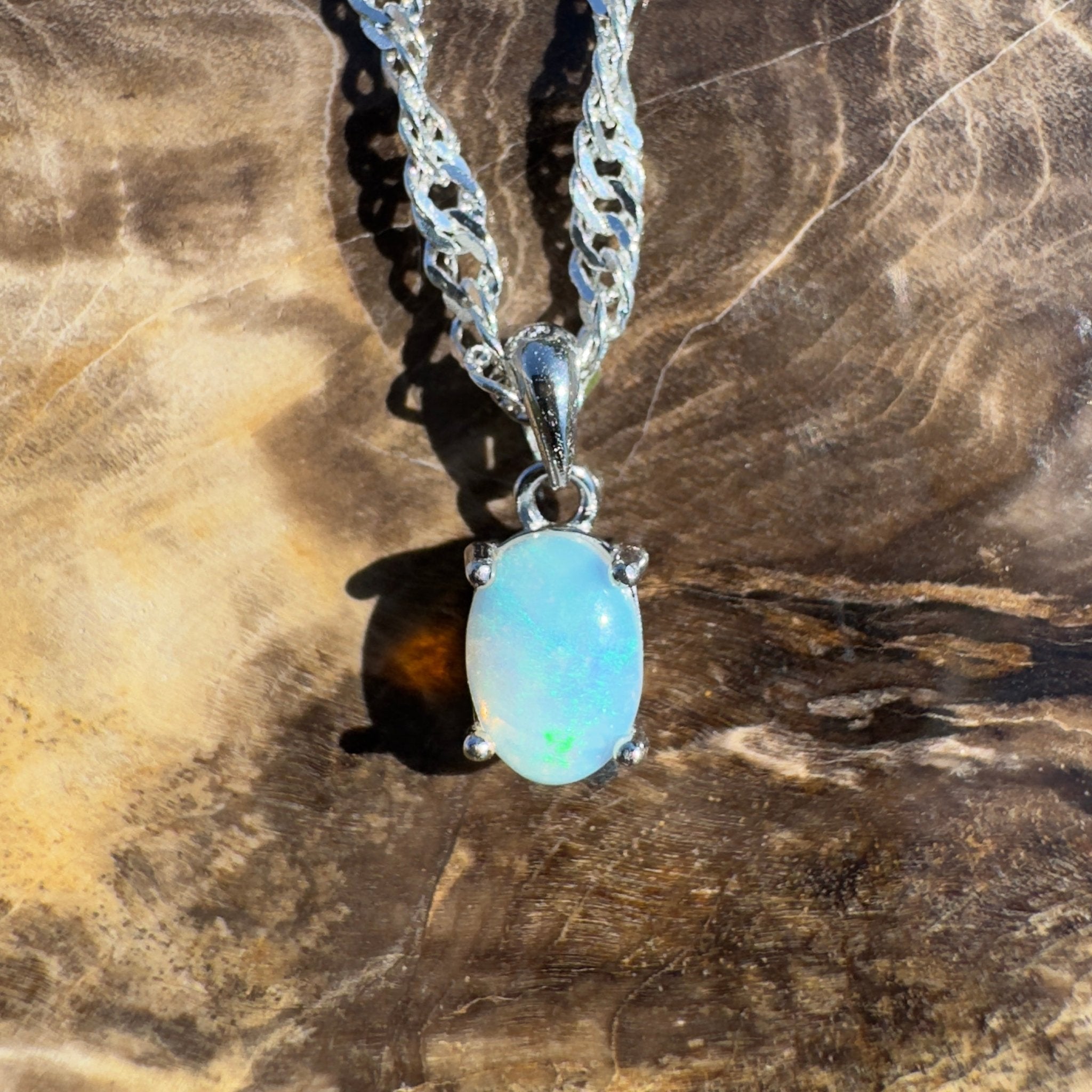 Sapphire Coast Dream – 0.5ct Lightning Ridge Opal Pendant