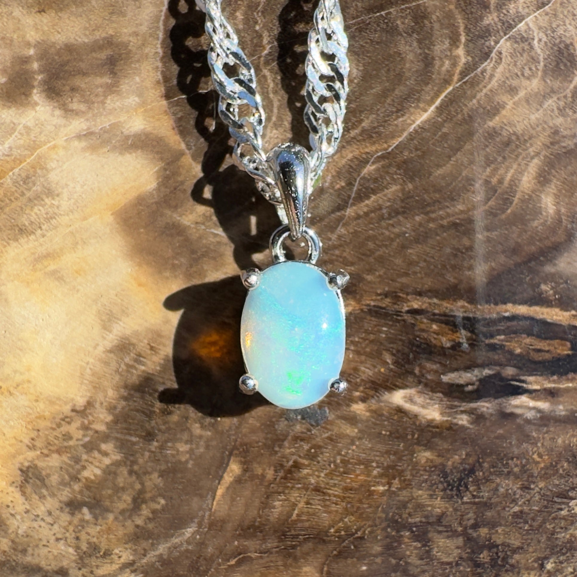 Sapphire Coast Dream – 0.5ct Lightning Ridge Opal Pendant