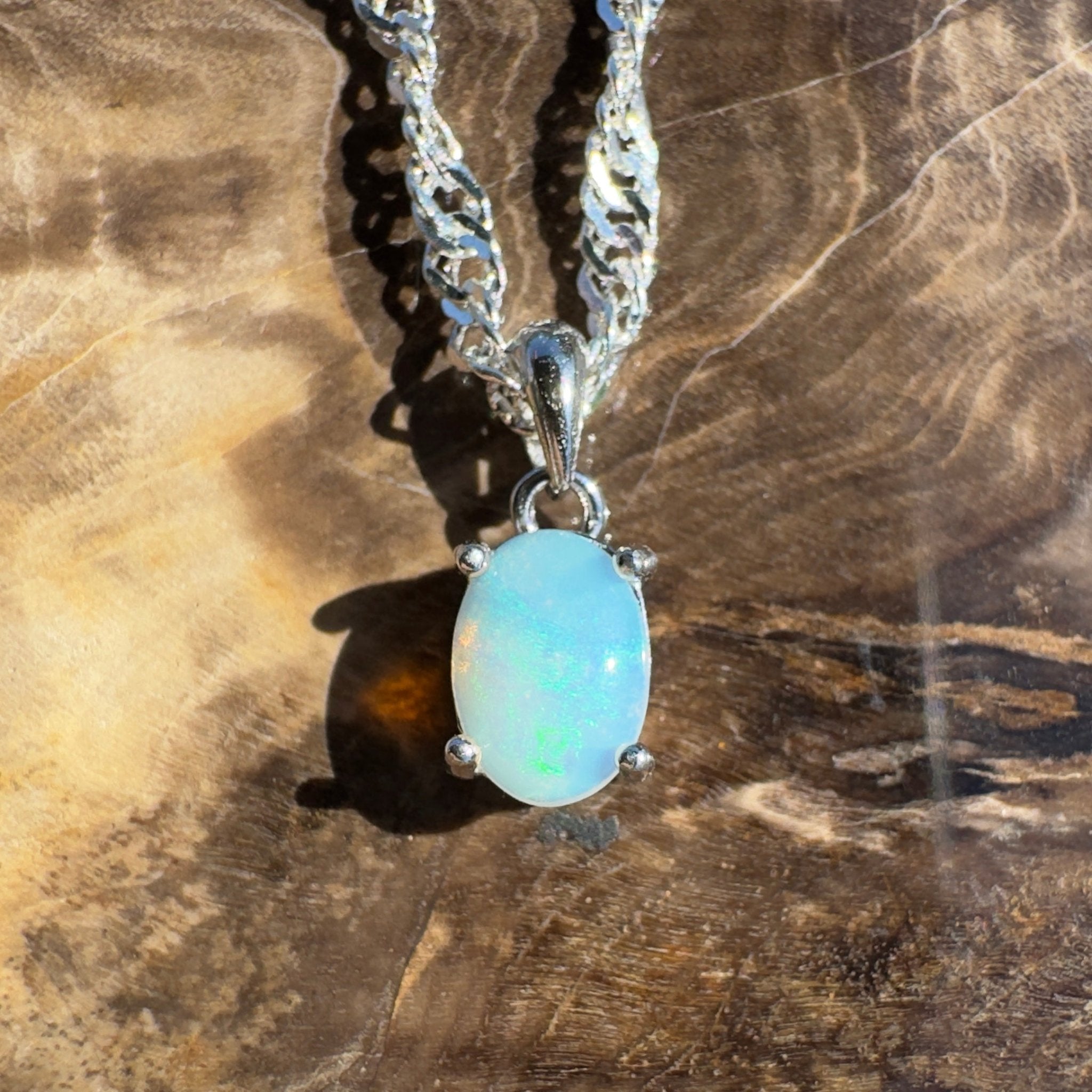Sapphire Coast Dream – 0.5ct Lightning Ridge Opal Pendant