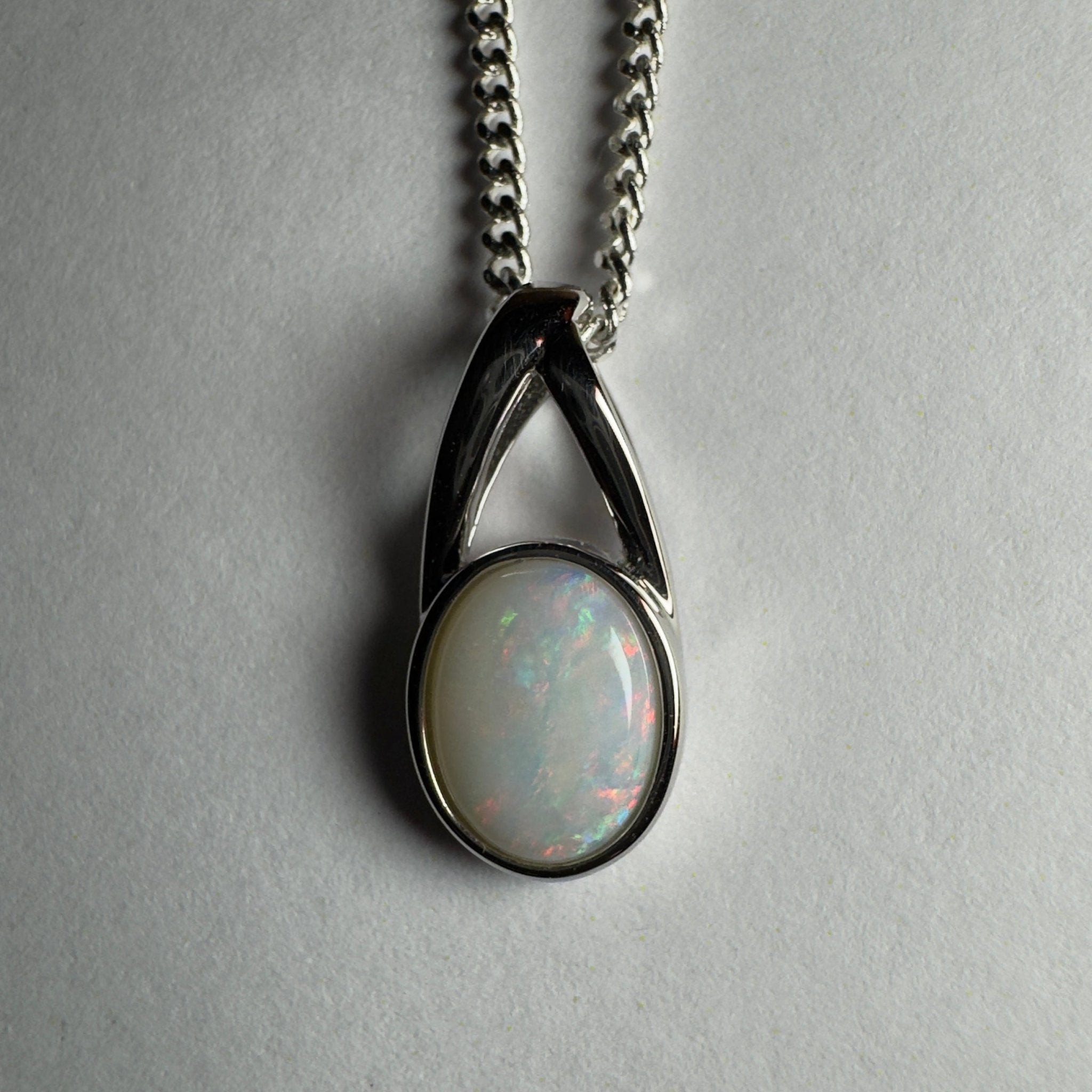 Simpson Desert Star ~ 1.2ct Coober Pedy Opal 925 Silver Pendant