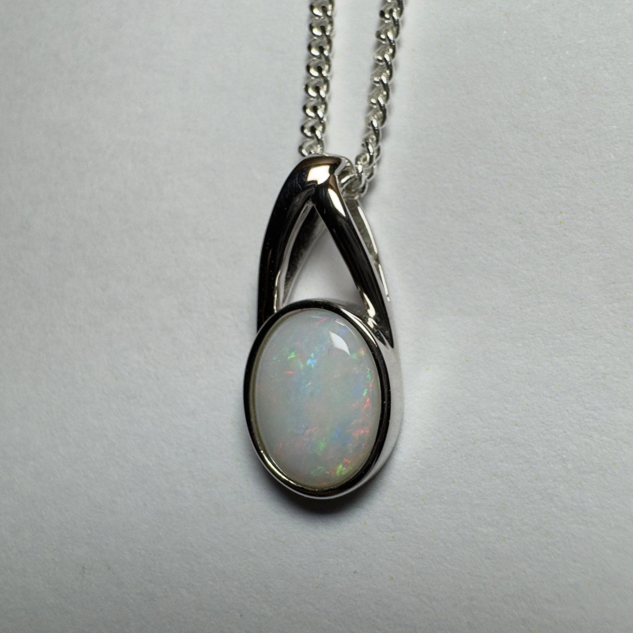 Simpson Desert Star ~ 1.2ct Coober Pedy Opal 925 Silver Pendant
