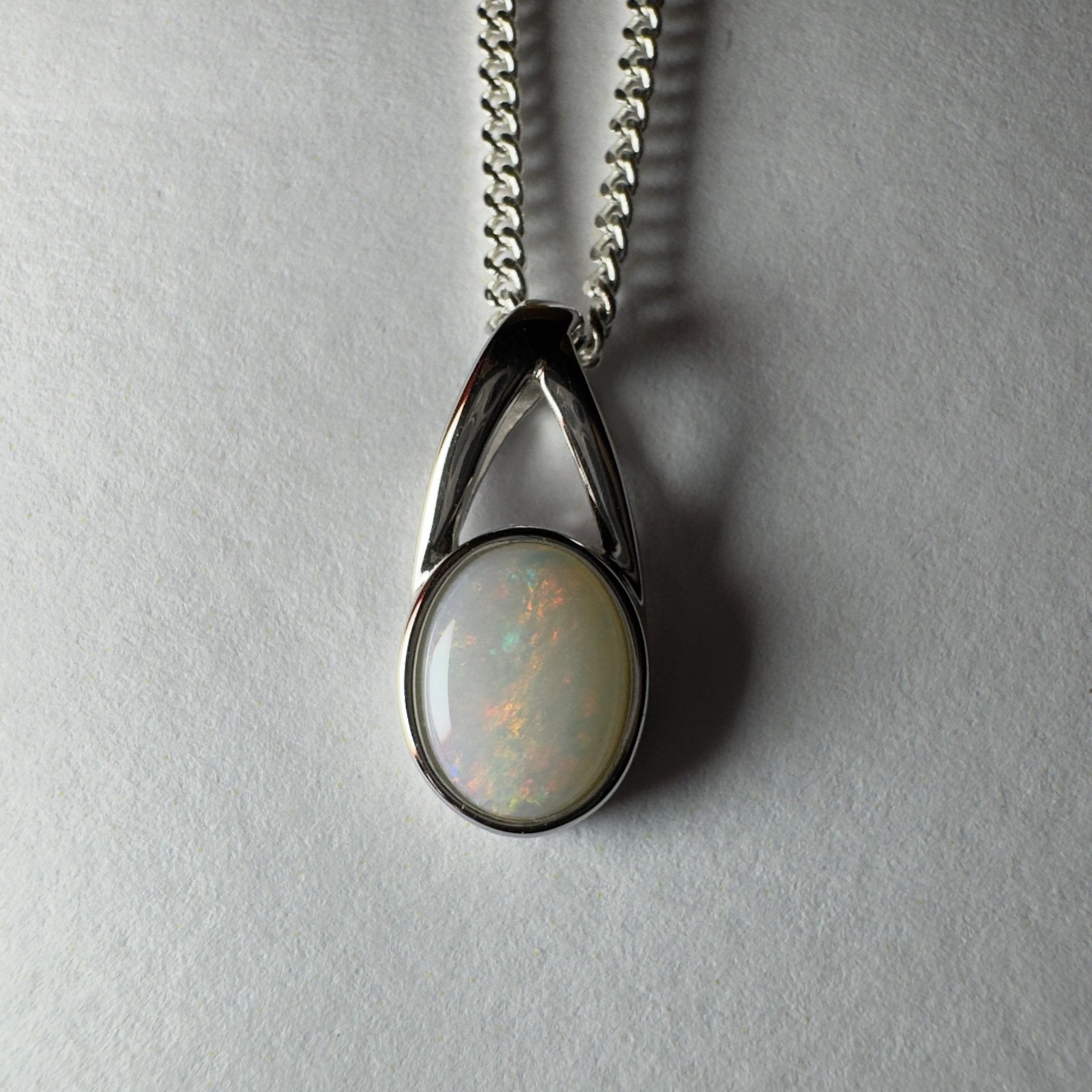 Simpson Desert Star ~ 1.2ct Coober Pedy Opal 925 Silver Pendant