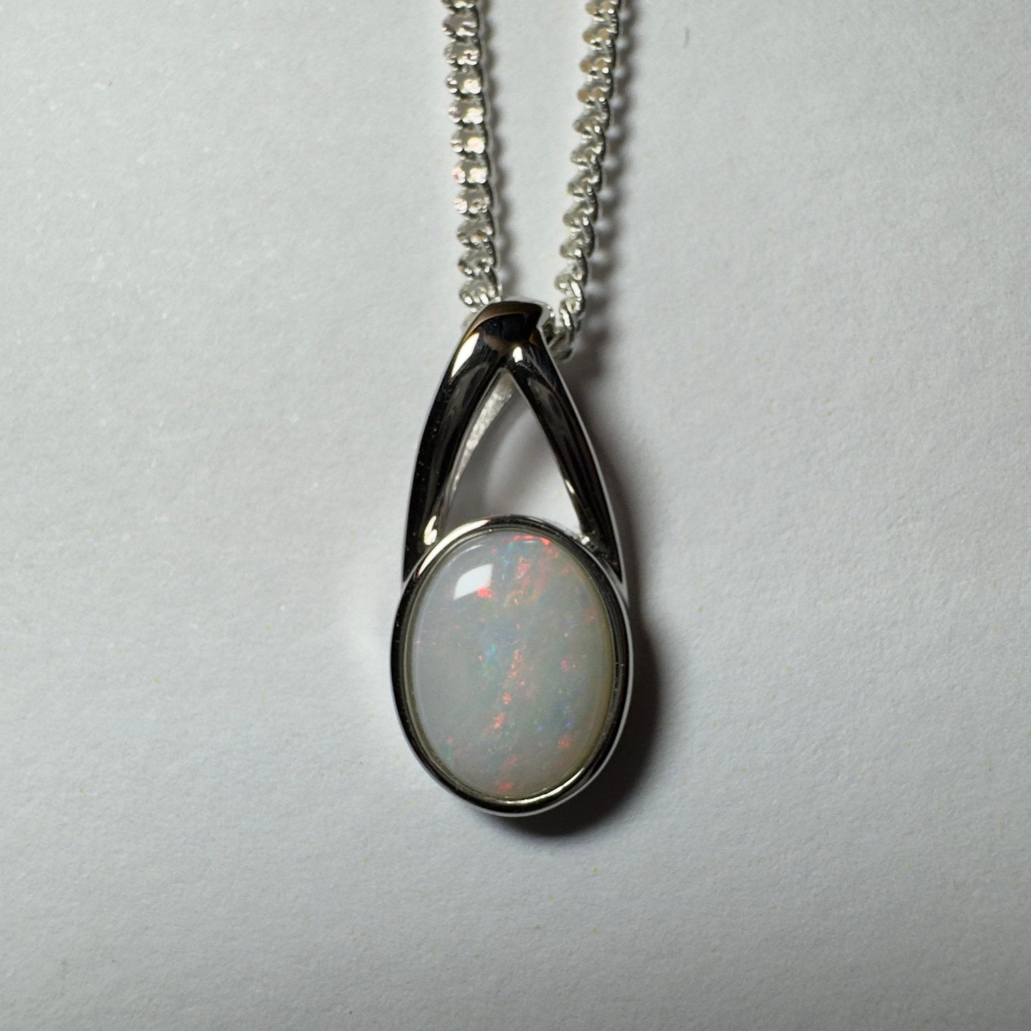 Simpson Desert Star ~ 1.2ct Coober Pedy Opal 925 Silver Pendant
