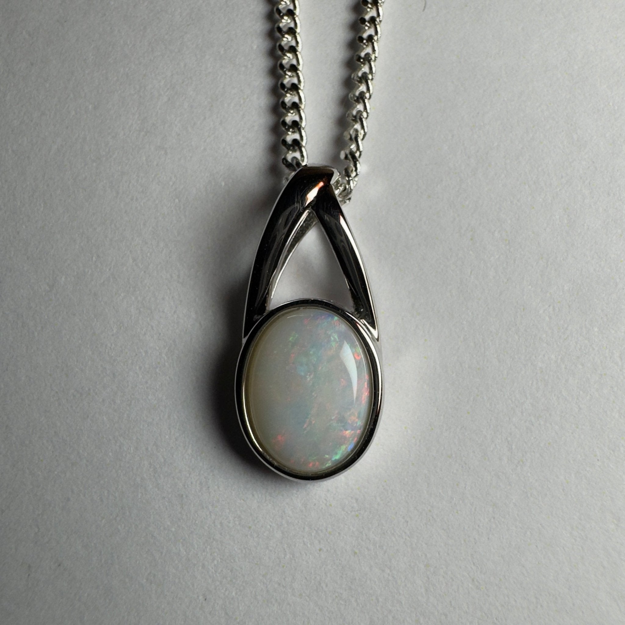 Simpson Desert Star ~ 1.2ct Coober Pedy Opal 925 Silver Pendant
