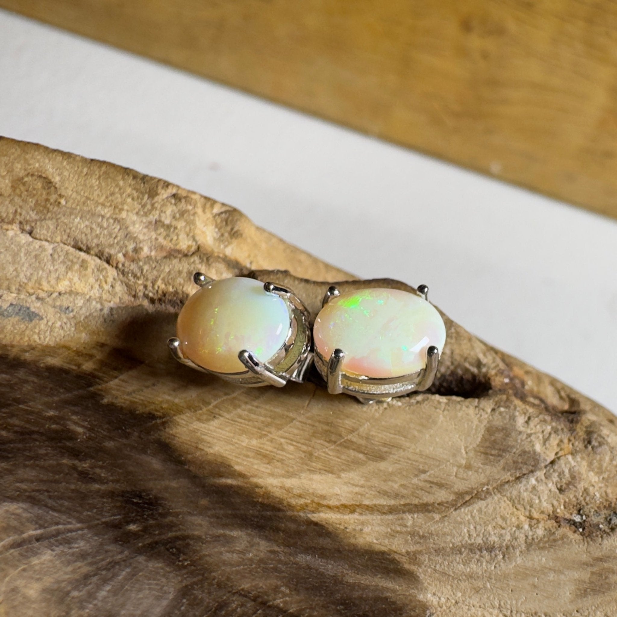 Solaris Pulse ~ 1.8ct Coober Pedy Opal Sterling Silver Earrings