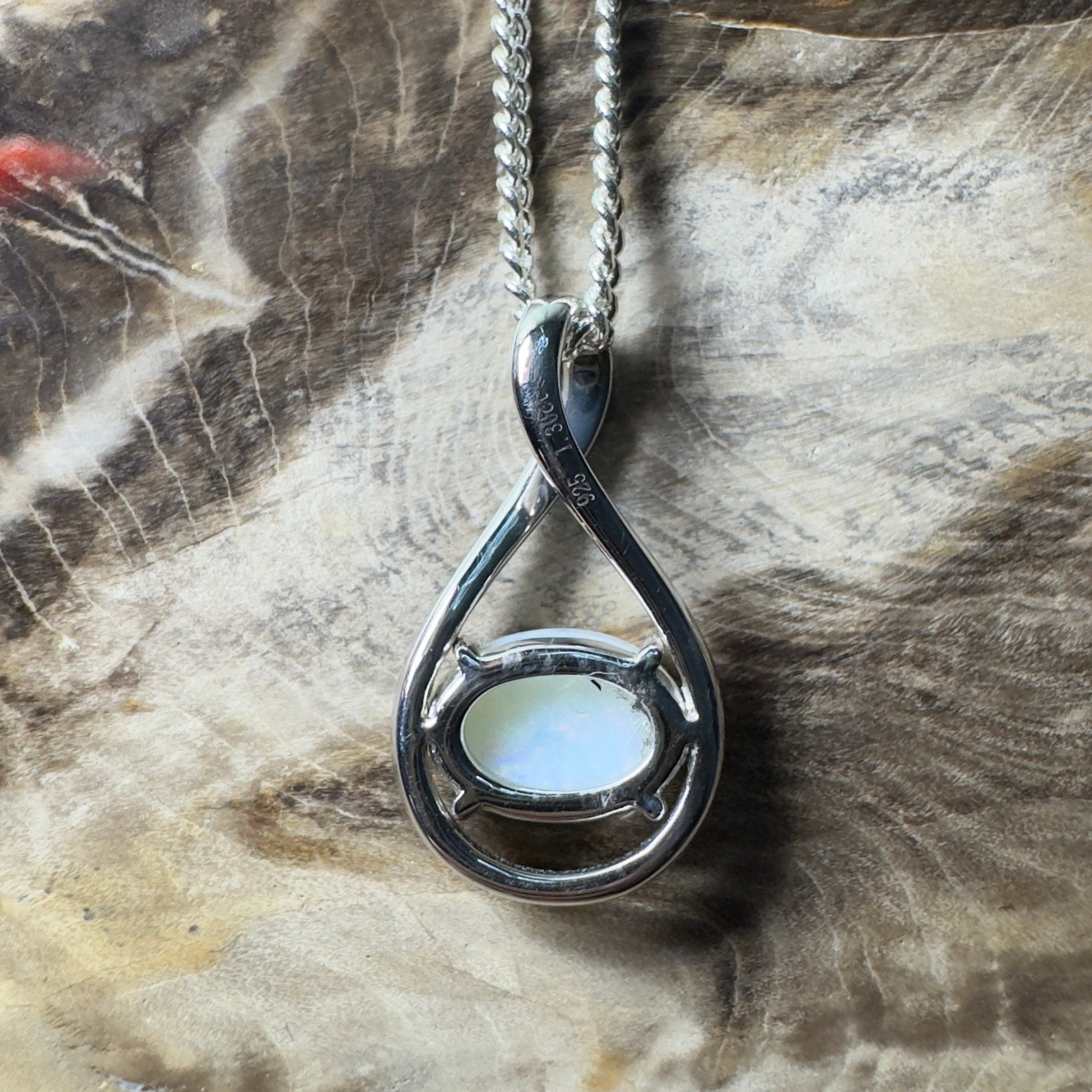 Spencer Gulf Drift – 1.3ct Coober Pedy Opal 925 Silver Pendant