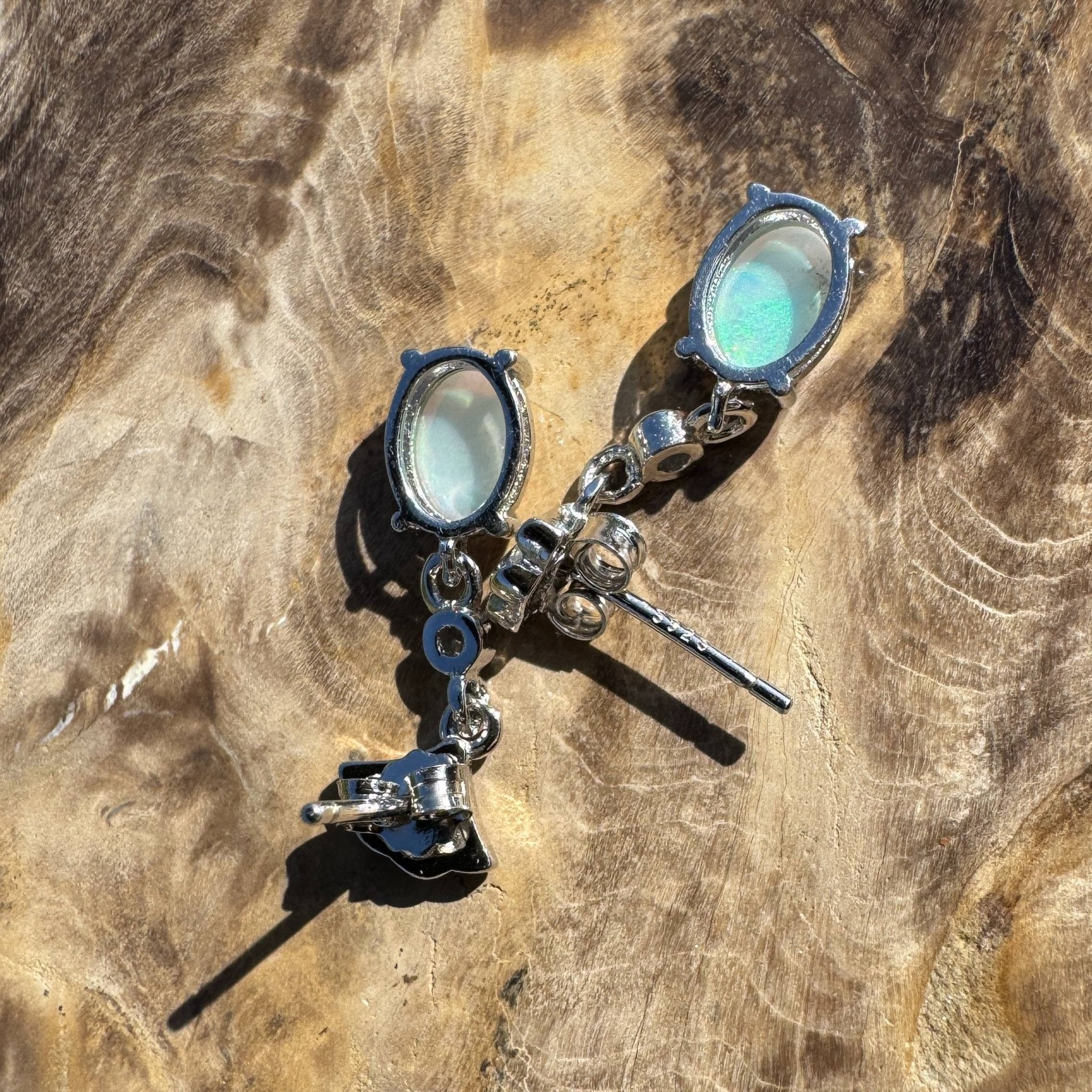 Starlit Grace ~ 1.5ct Coober Pedy Opal Earrings