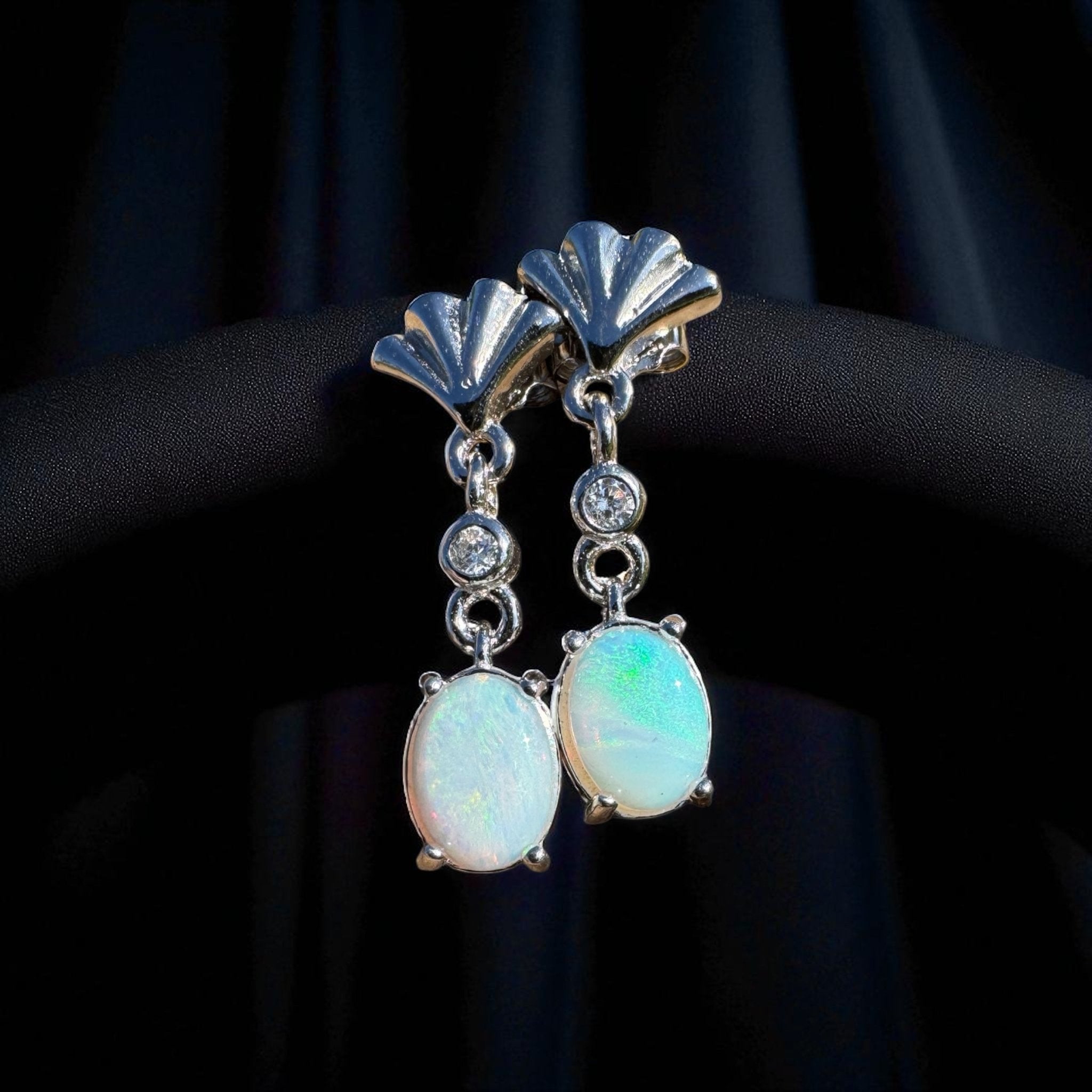 Starlit Grace ~ 1.5ct Coober Pedy Opal Earrings