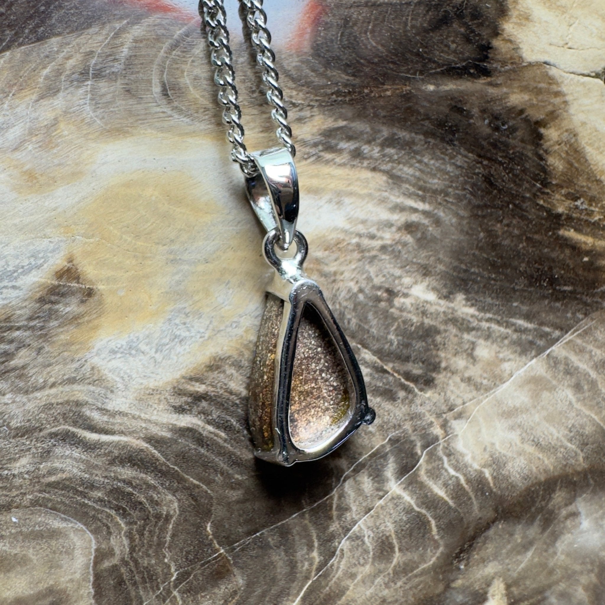 Strzelecki Nocturne ~ Queensland Boulder Opal 925 Sterling Silver Pendant Necklace