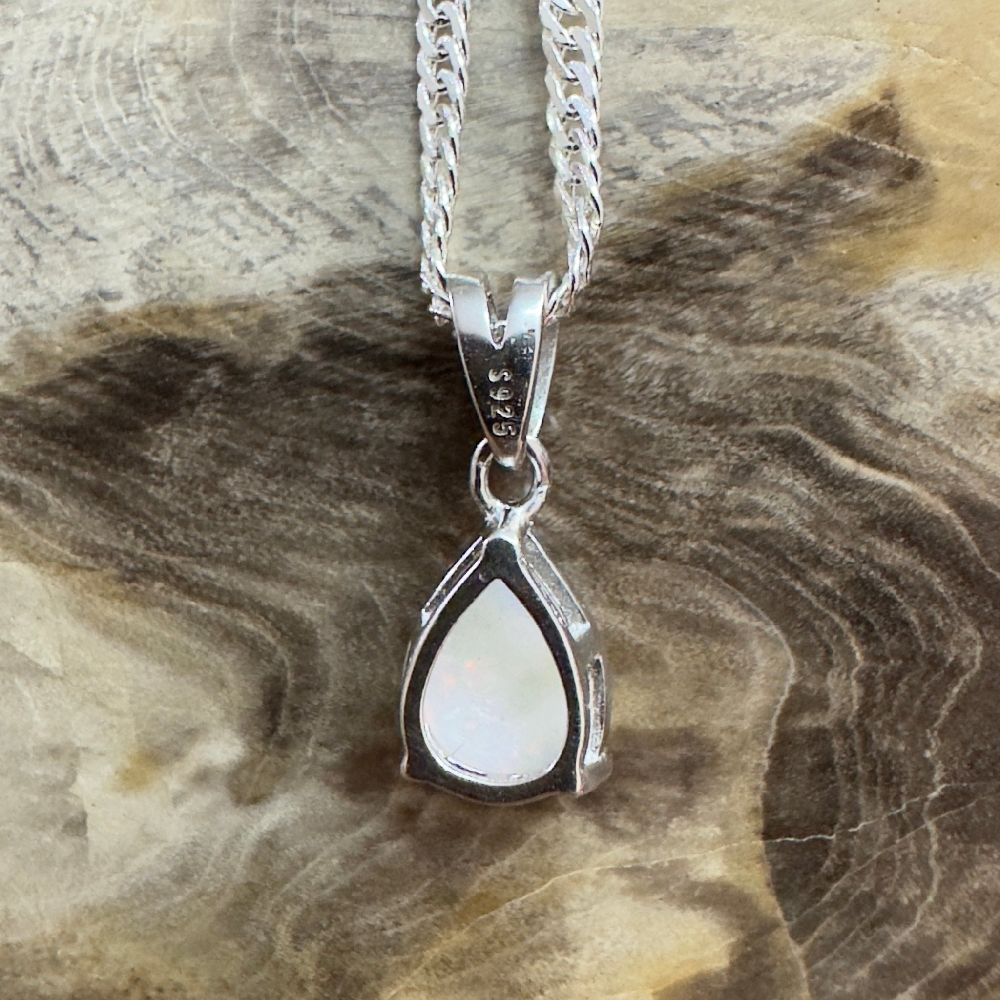 Stuart Range Glow - 0.9ct Coober Pedy Opal 925 Silver Pendant
