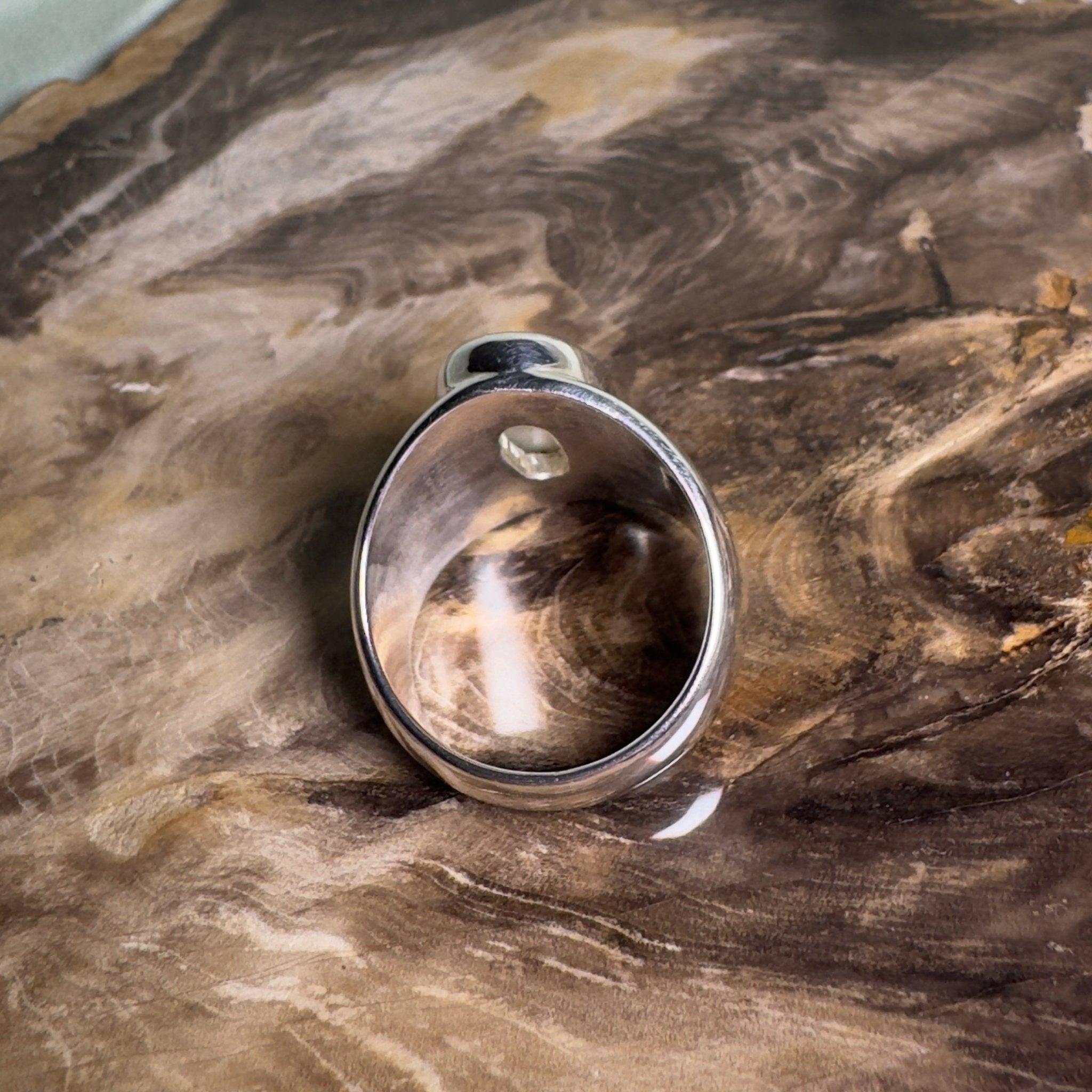 Sturt Ember Plain – 3.7ct Solid Lightning Ridge Opal 925 Sterling Silver Ring