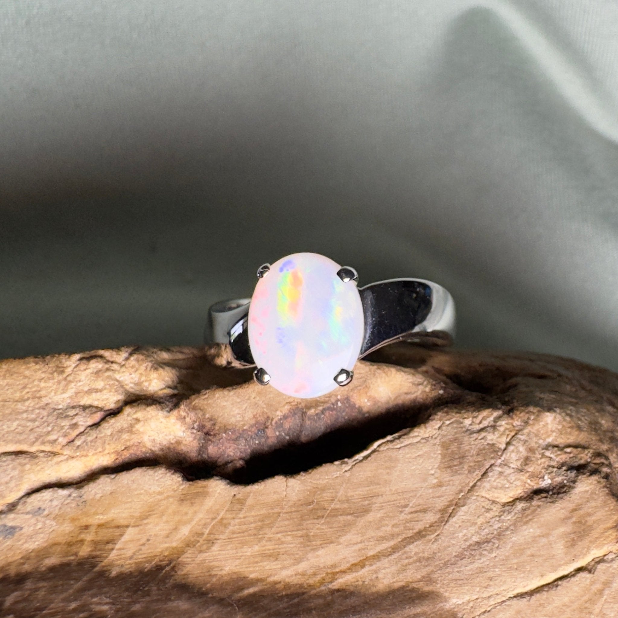 Sturt Starlight - 1.6ct Solid Coober Pedy Opal 925 Silver Ring