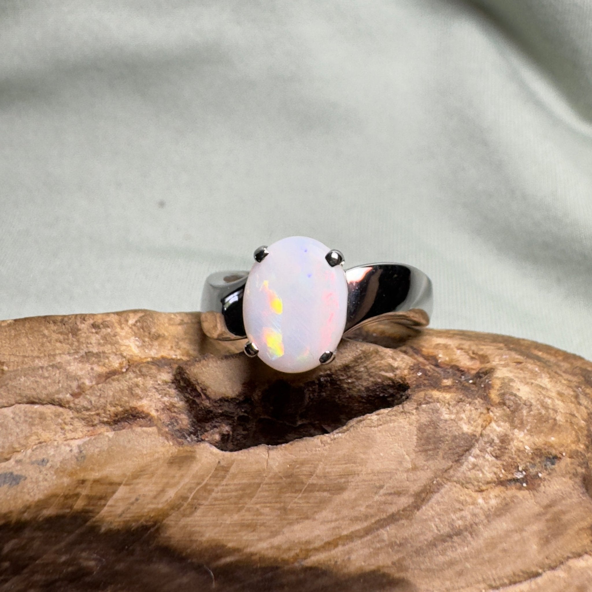 Sturt Starlight - 1.6ct Solid Coober Pedy Opal 925 Silver Ring