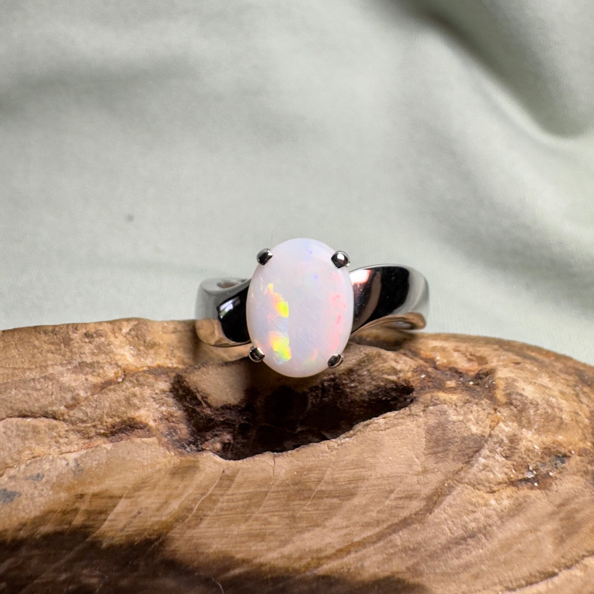 Sturt Starlight - 1.6ct Solid Coober Pedy Opal 925 Silver Ring