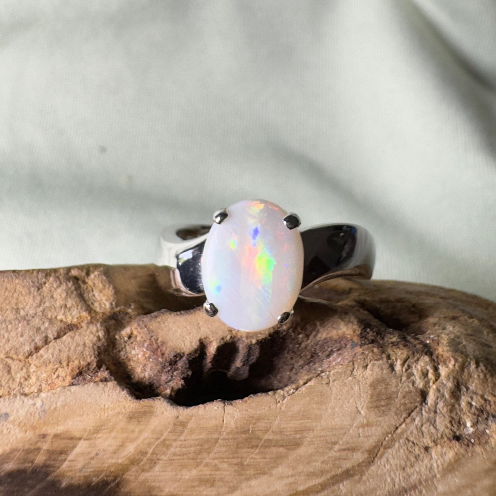 Sturt Starlight - 1.6ct Solid Coober Pedy Opal 925 Silver Ring
