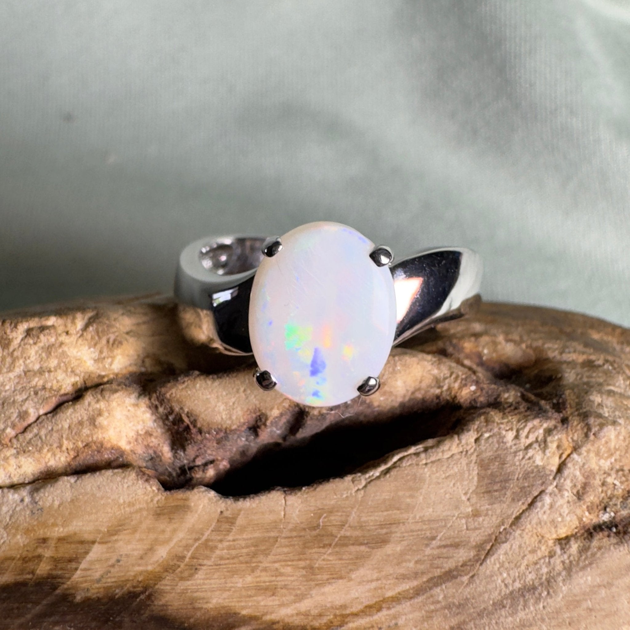 Sturt Starlight - 1.6ct Solid Coober Pedy Opal 925 Silver Ring