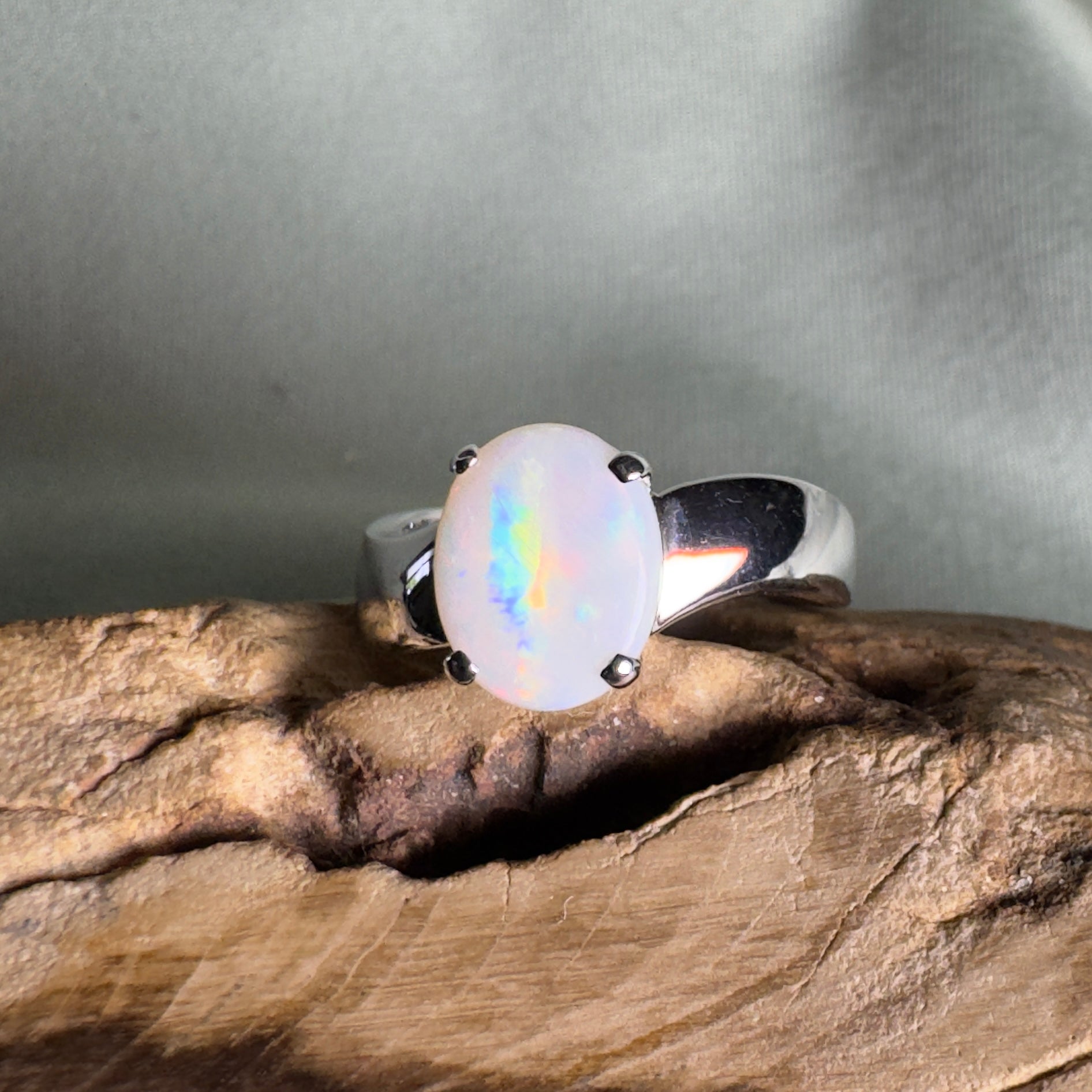 Sturt Starlight - 1.6ct Solid Coober Pedy Opal 925 Silver Ring
