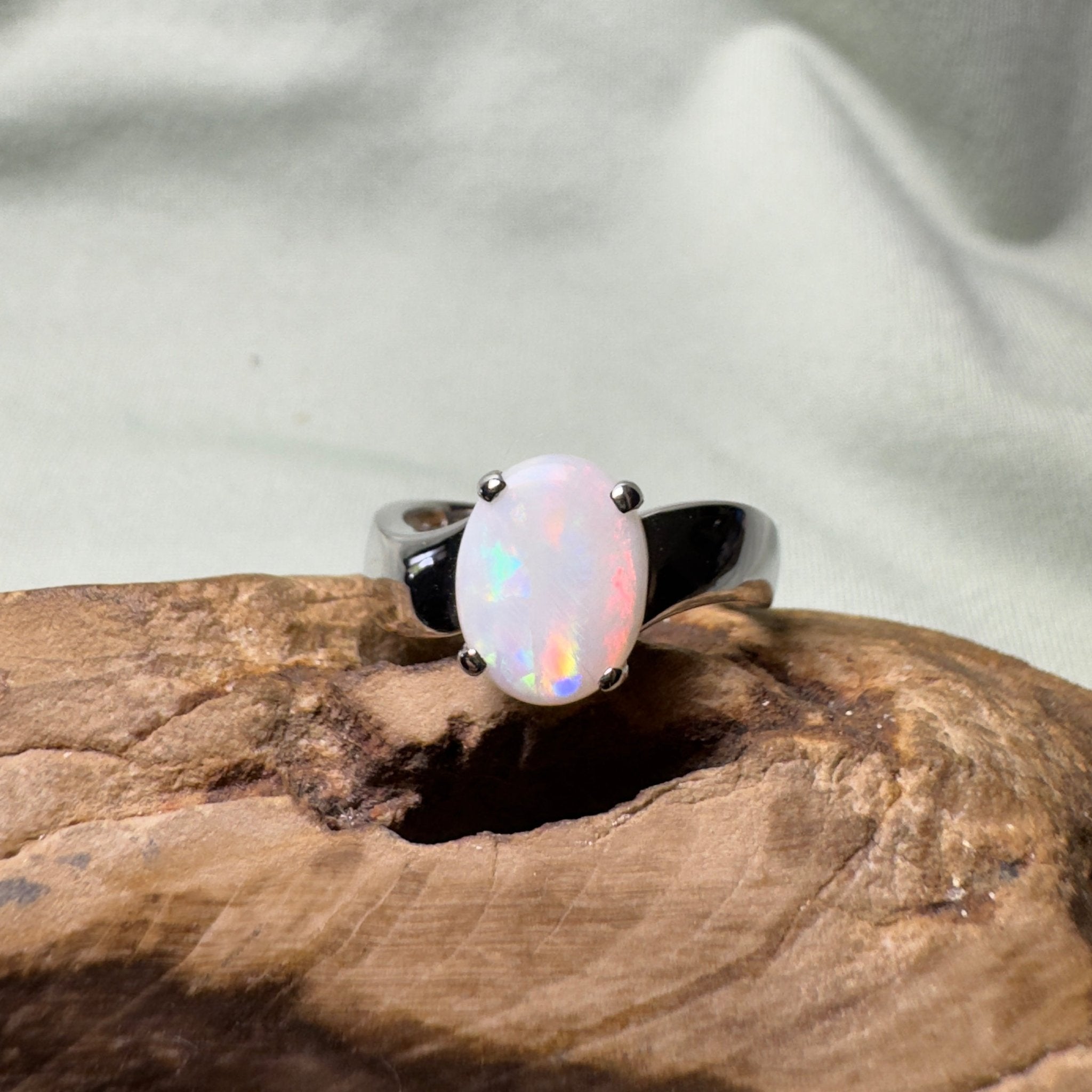 Sturt Starlight - 1.6ct Solid Coober Pedy Opal 925 Silver Ring