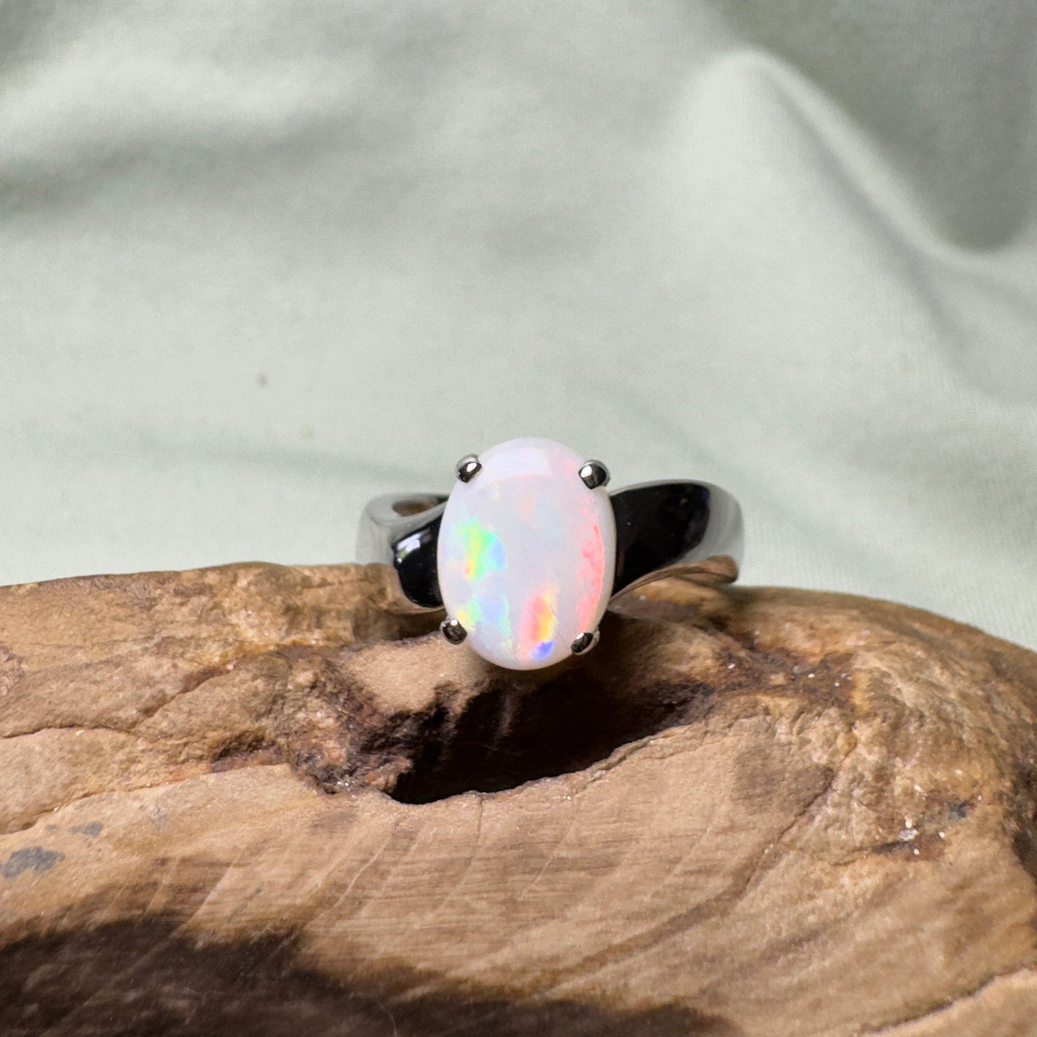 Sturt Starlight - 1.6ct Solid Coober Pedy Opal 925 Silver Ring