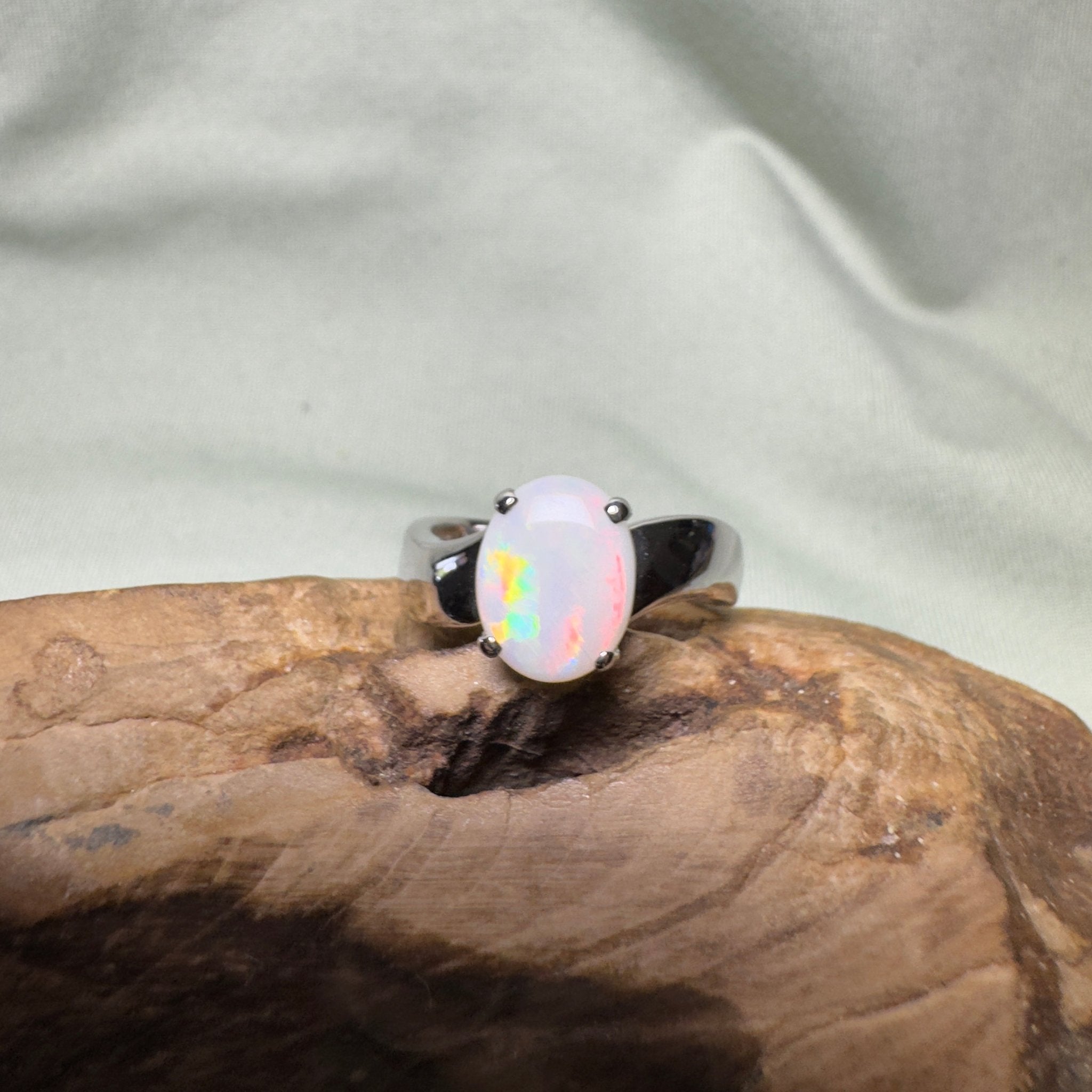 Sturt Starlight - 1.6ct Solid Coober Pedy Opal 925 Silver Ring
