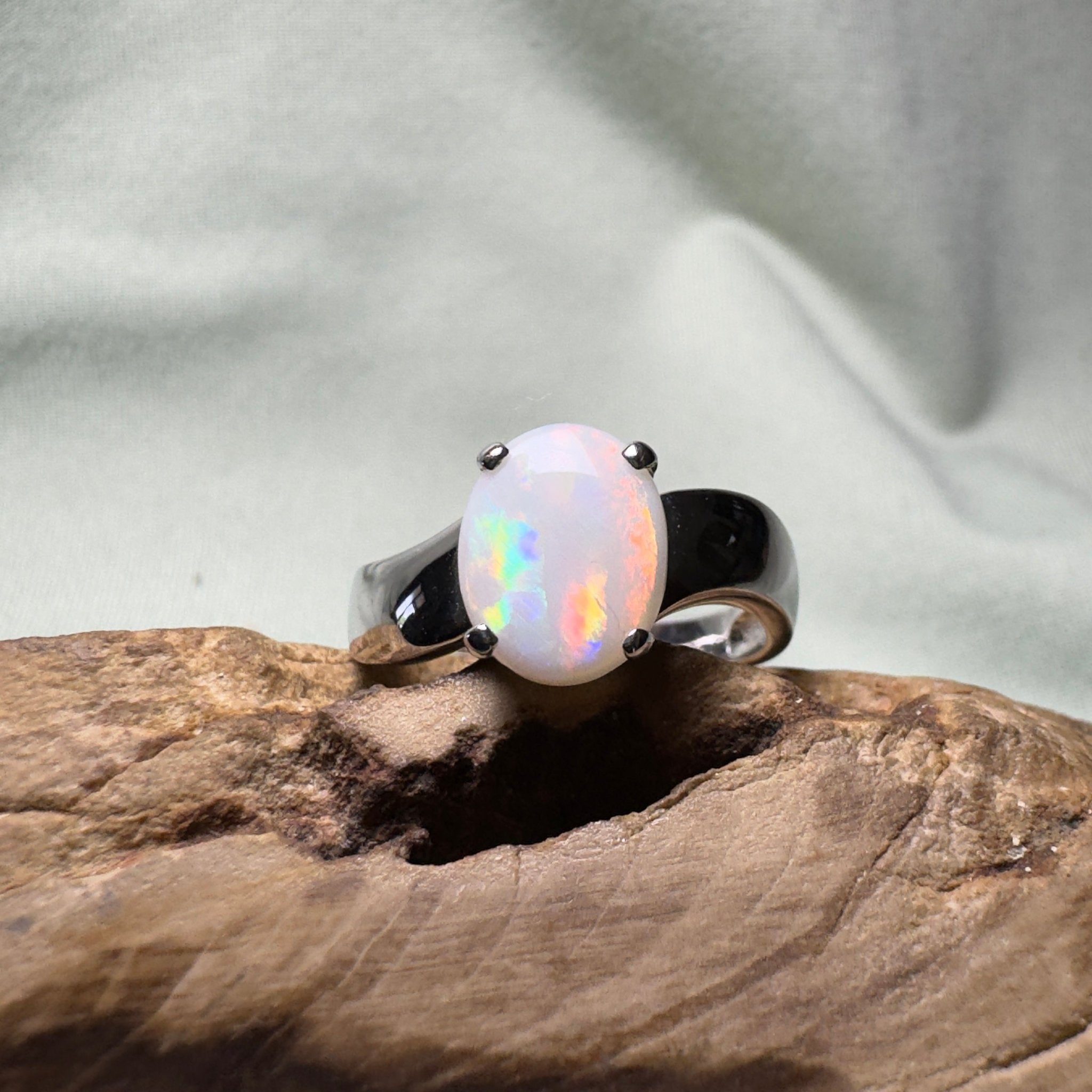 Sturt Starlight - 1.6ct Solid Coober Pedy Opal 925 Silver Ring