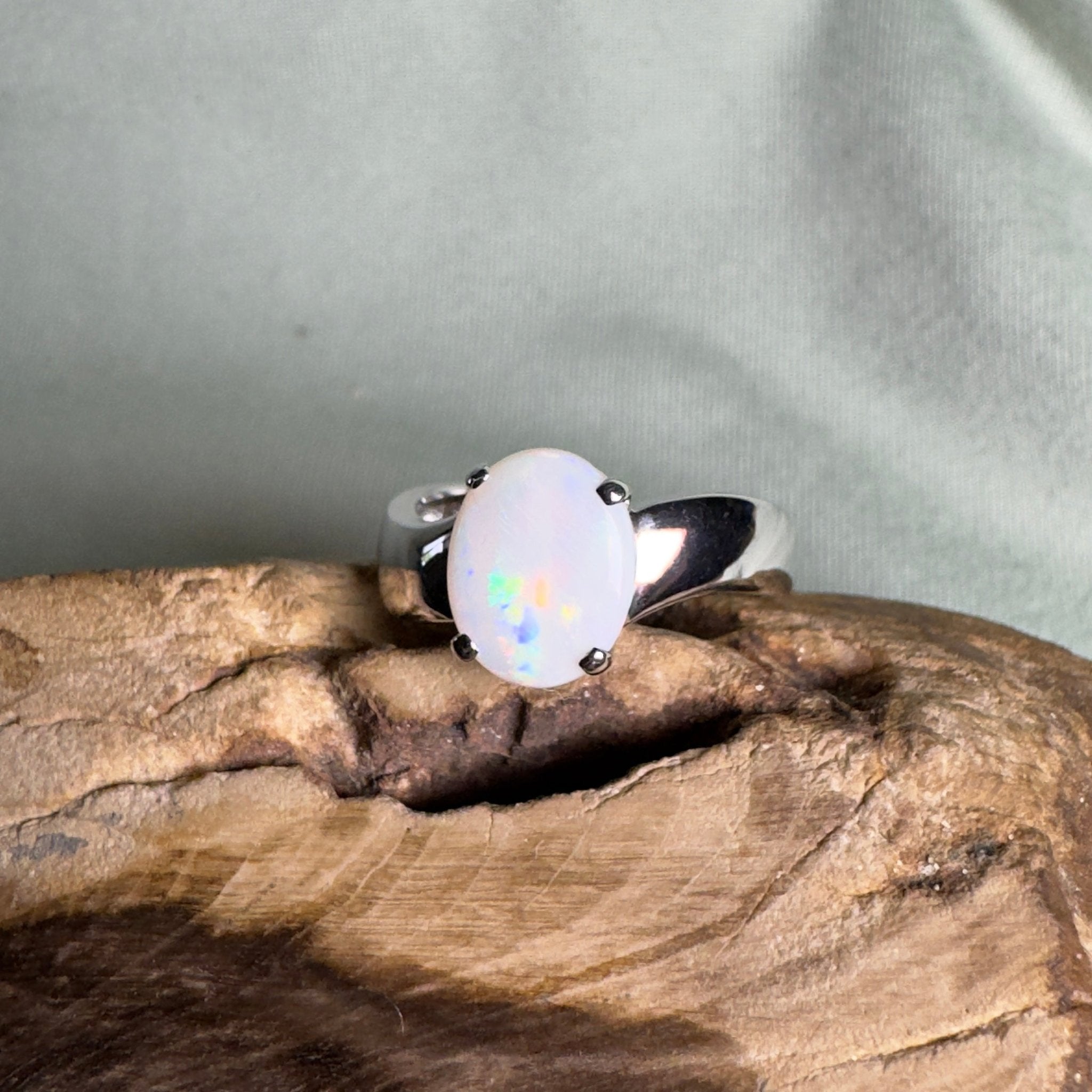 Sturt Starlight - 1.6ct Solid Coober Pedy Opal 925 Silver Ring