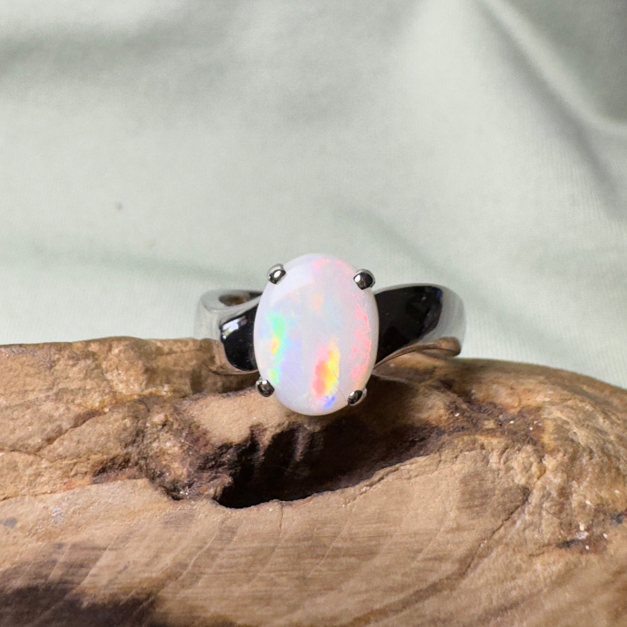 Sturt Starlight - 1.6ct Solid Coober Pedy Opal 925 Silver Ring
