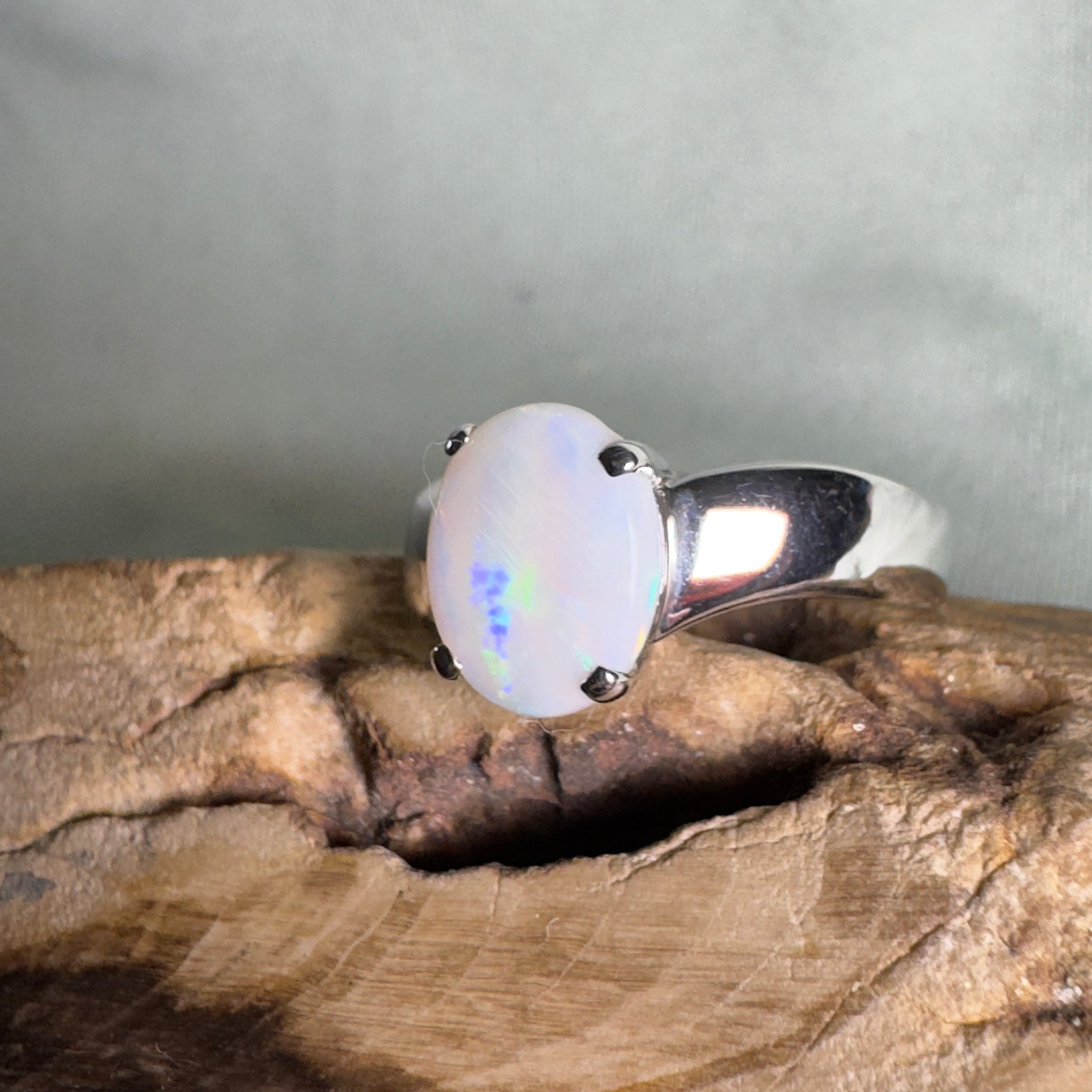 Sturt Starlight - 1.6ct Solid Coober Pedy Opal 925 Silver Ring