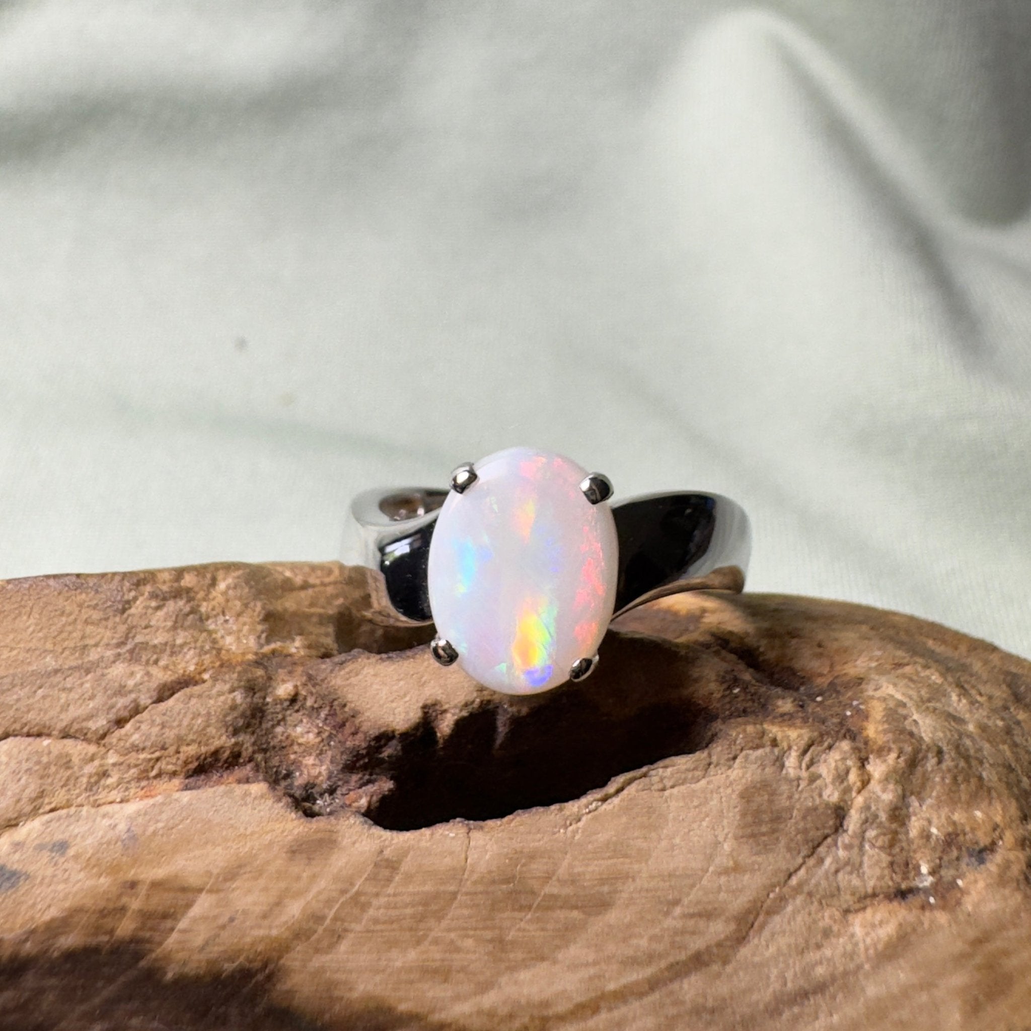 Sturt Starlight - 1.6ct Solid Coober Pedy Opal 925 Silver Ring