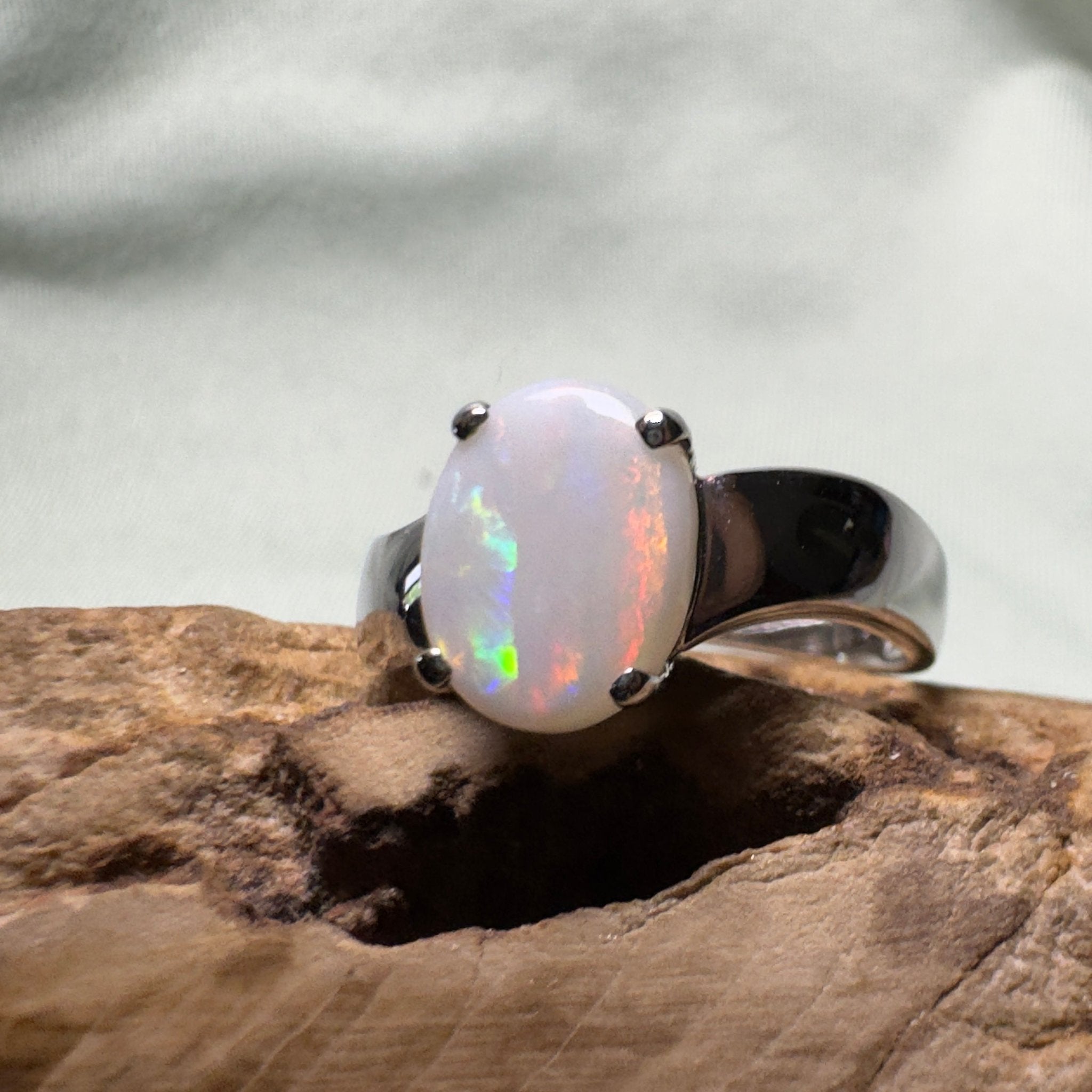 Sturt Starlight - 1.6ct Solid Coober Pedy Opal 925 Silver Ring